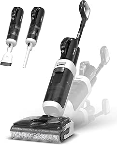 Tineco FLOOR ONE Switch S6 Stretch Breeze (Stretch S6 Combo) 2-in-1 Nass Trockensauger Staubsauger, 180° Lay-Flat FlashDry Selbstreinigung Anti-Wickel-Design 60 Min Laufzeit für Sofas Ritzen Tierhaare