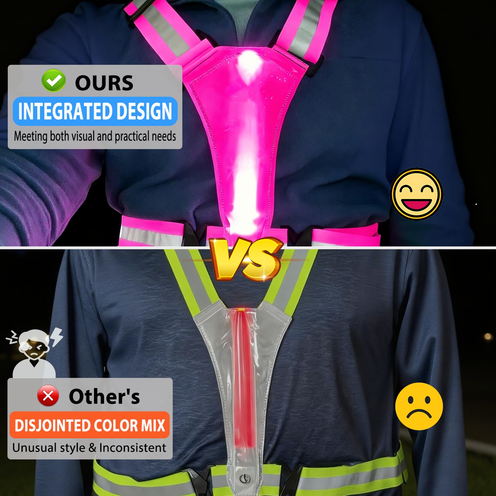 Snapklik.com : Led Reflective Vest Running Gear, High Visibility ...