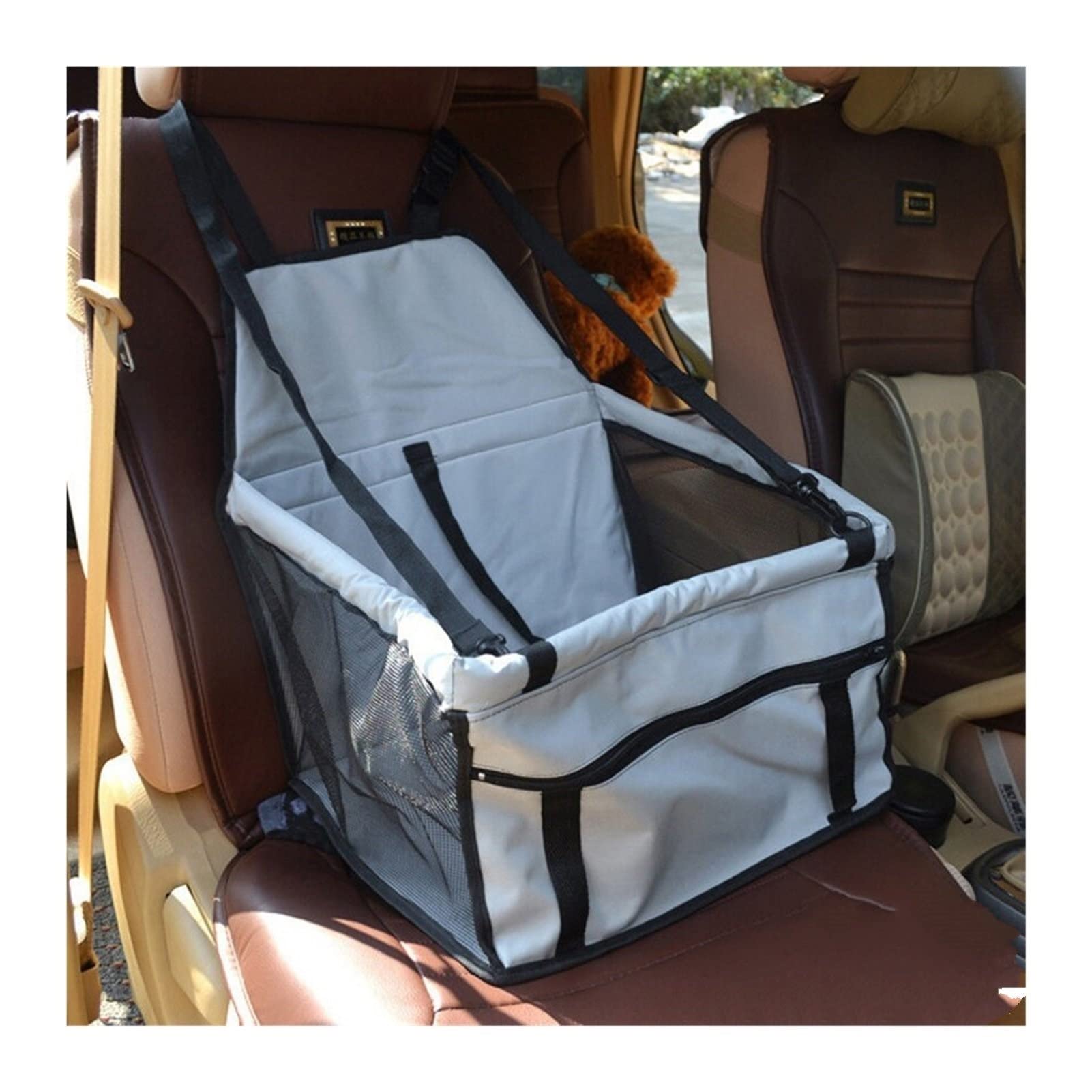 Pokrowiec na siedzenie Pokrowiec na siedzenie samochodu dla psa Składany hamak Pet Back Bag Carry Small Dog Transport Mata Ochronna na Tylny Fotel(White,Without zipper)