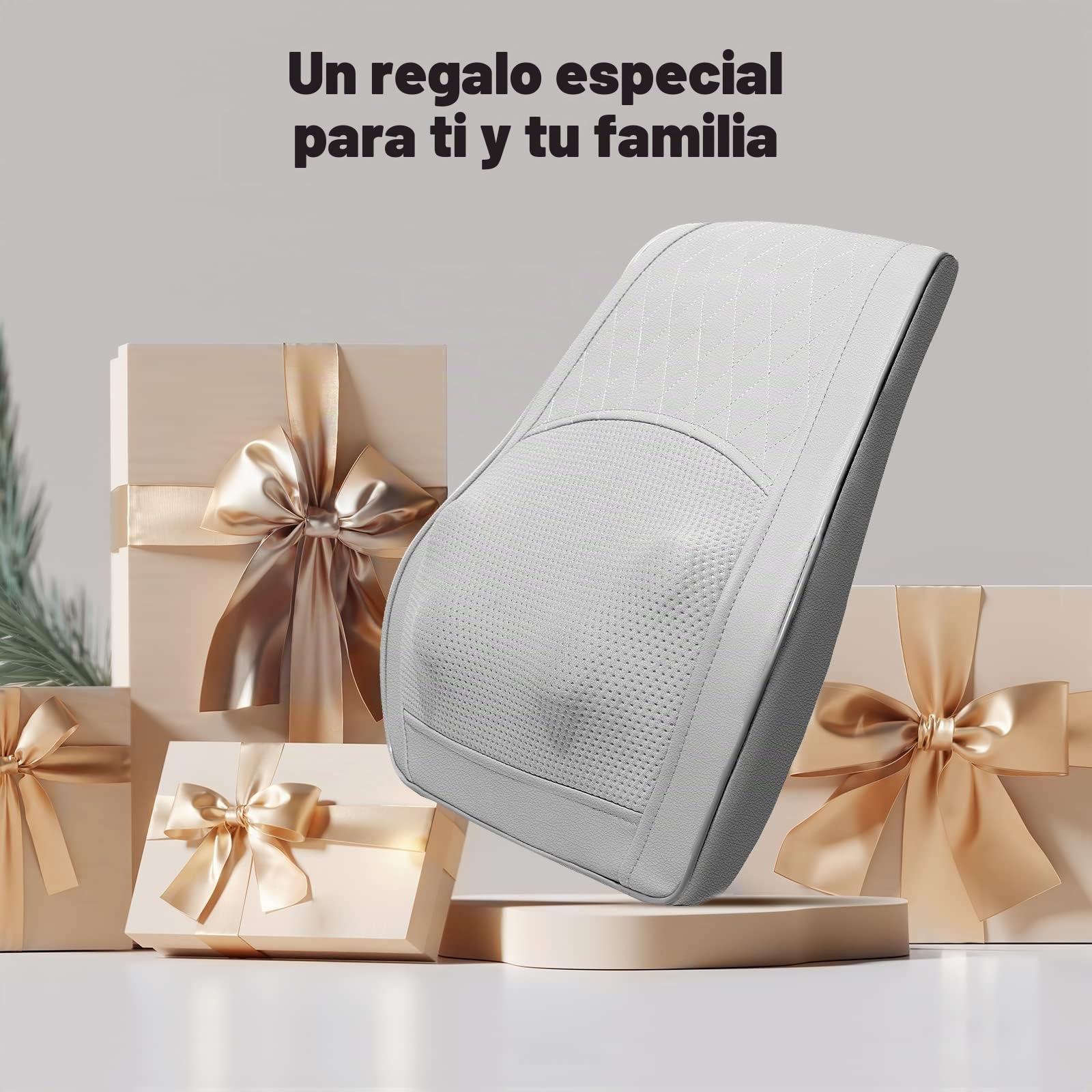 Masajeador Cervical y Espalda con Calor, 3D Shiatsu Amasamiento Masaje, Cervical que Alivio del Dolor Cuello Hombro Espalda Piernas, Regalos Originales Hombres Mujer Madre Papa Amigos