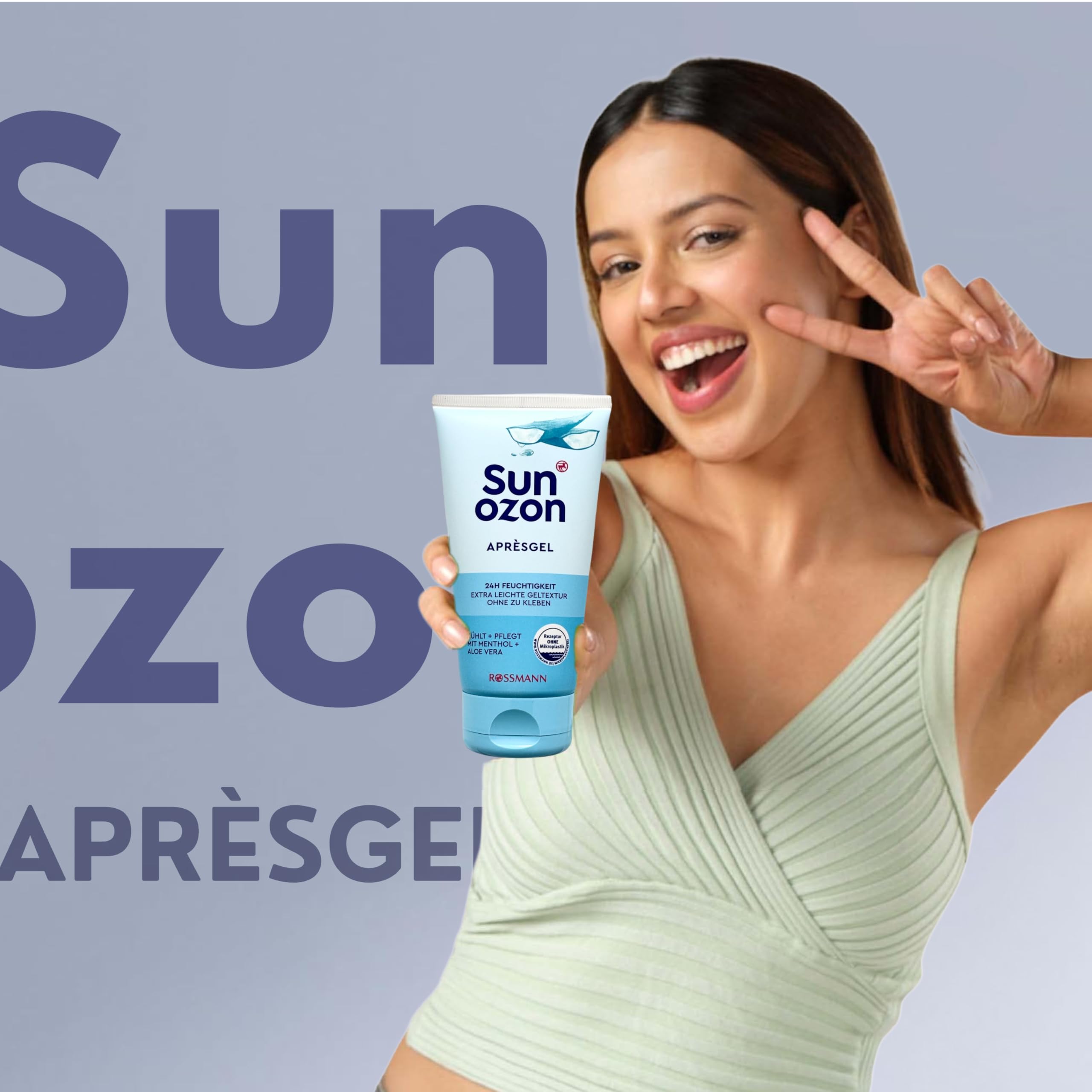 Sun Ozon Aprs Gel 24h Feuchtigkeit  After-Sun Gel mit Aloe Vera &  Menthol, khlend & pflegend, extra leichte Geltextur, vegan, ohne  Mikroplastik, 150 ml : Amazon.de: Kosmetik
