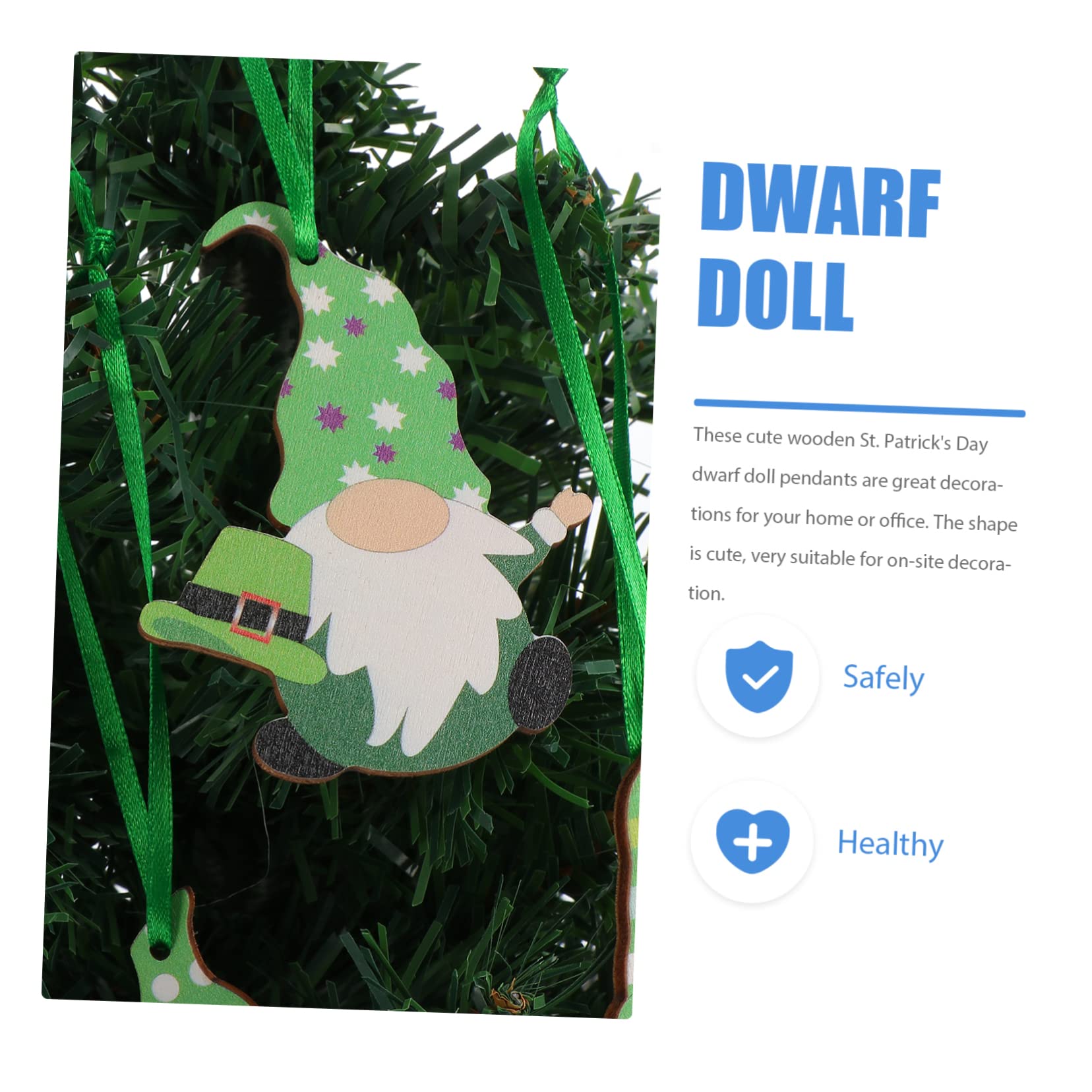 3 Sätze Gesichtslose Puppe Holzschild Wichteldekorationen für zu Hause Gnom-Plüschset Mini für kinderspielzeug Holzzwerg Anhänger Gnom-Anhänger zum Thema Festival
