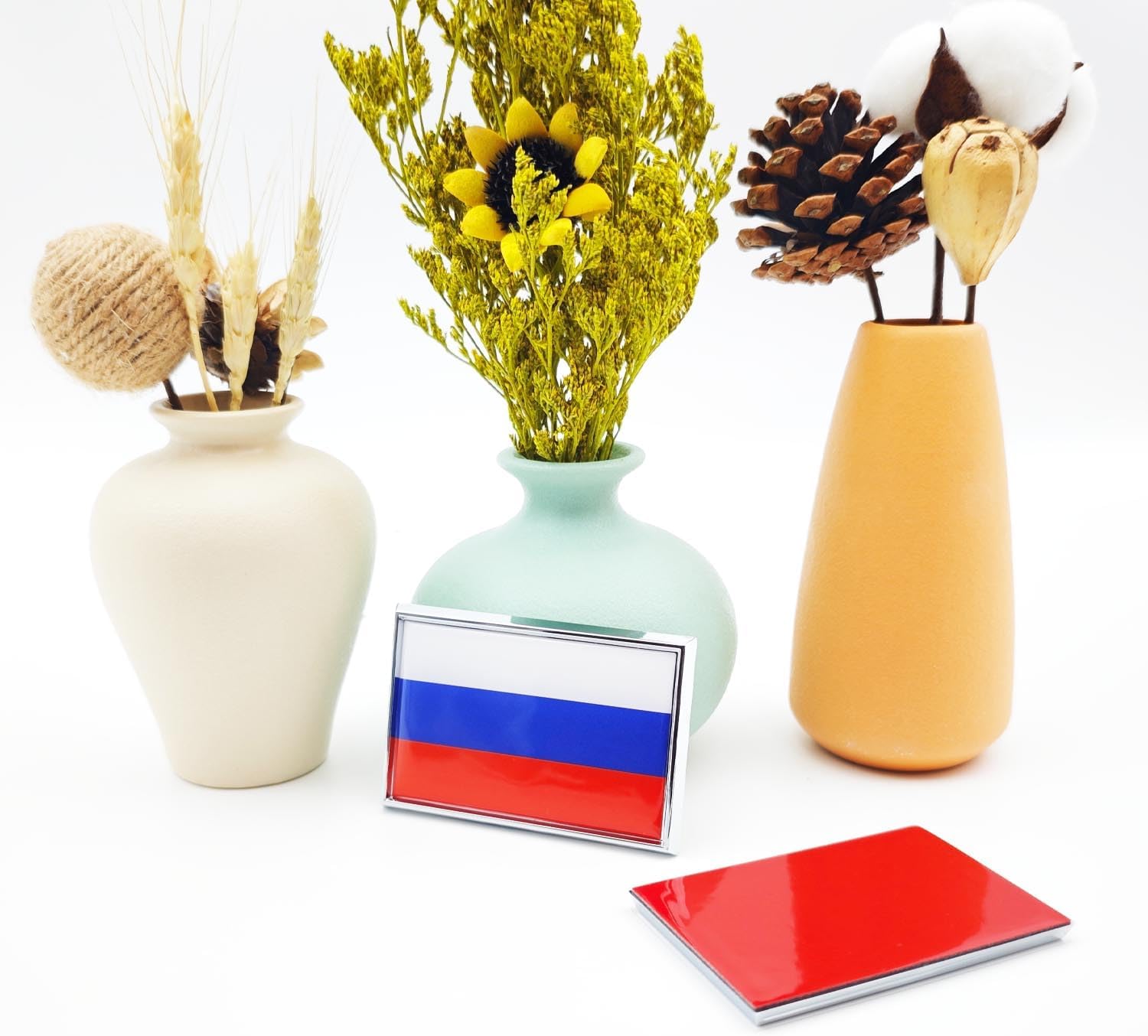 Russia Flag Sticker Emblem Russian Decal Car Chrome Flags, 2 Pack, 3 x 2 inches - Image 3