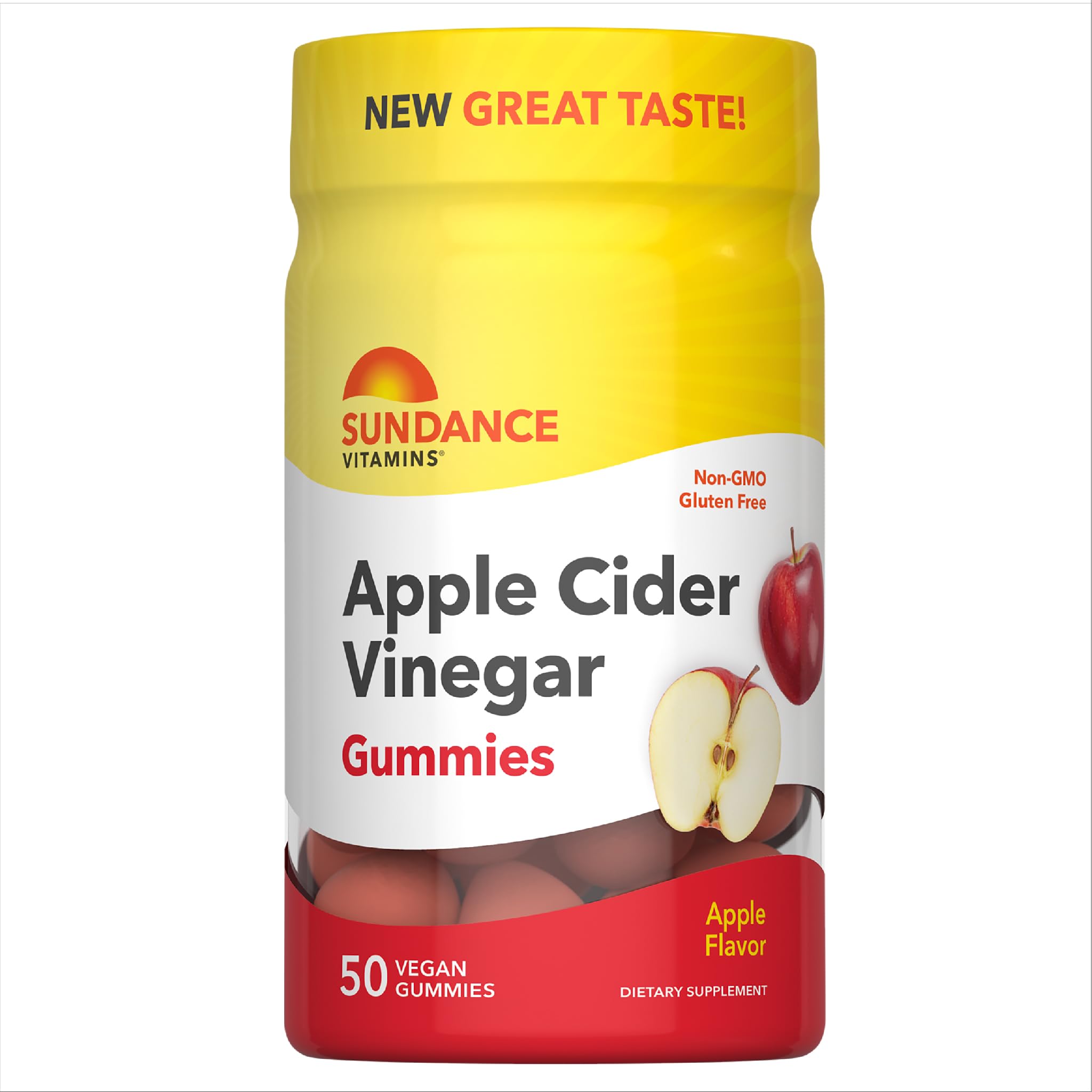 Sundance Apple Cider Vinegar Gummies for Adults | 50 Count | Apple Flavor