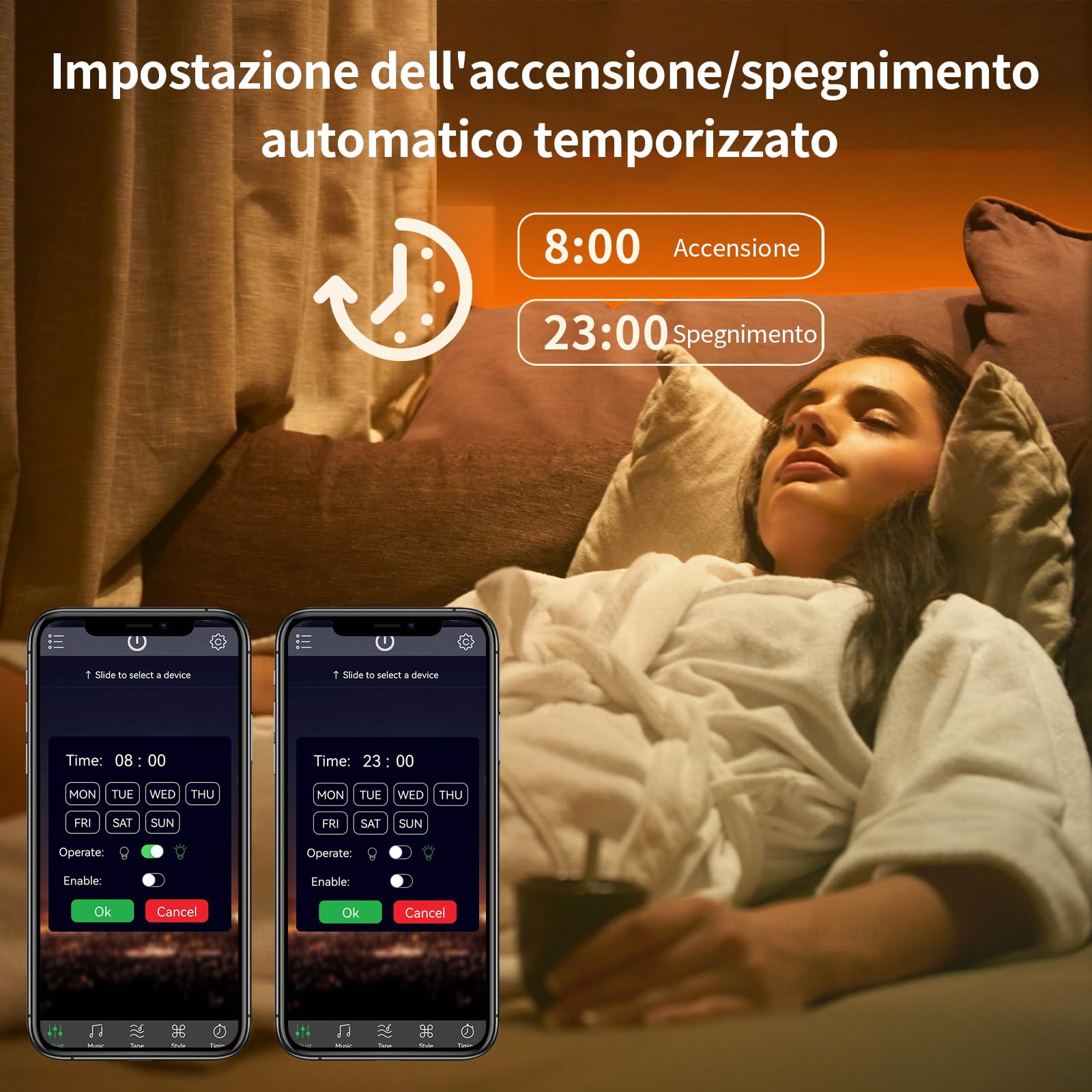 KSIPZE Striscia LED 30 Metri, RGB LED Striscia, Telecomando & Bluethooth App Controllato Strisce LED, luci led camera da letto Modalità Musica, luce led per Casa, Stanza, Sala Giochi, Feste