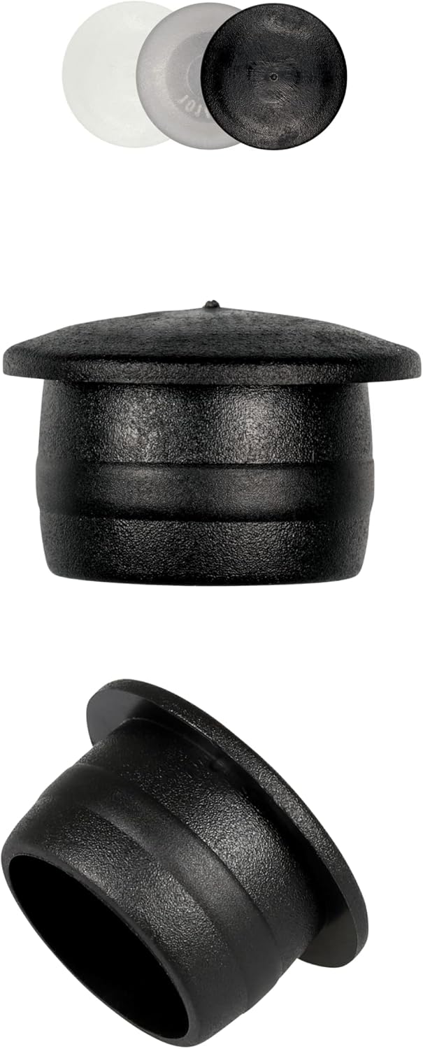 QUARKZMAN Abdeckkappen 38 Stück - 5mm Nylon Blindstopfen Schwarz Für Möbel