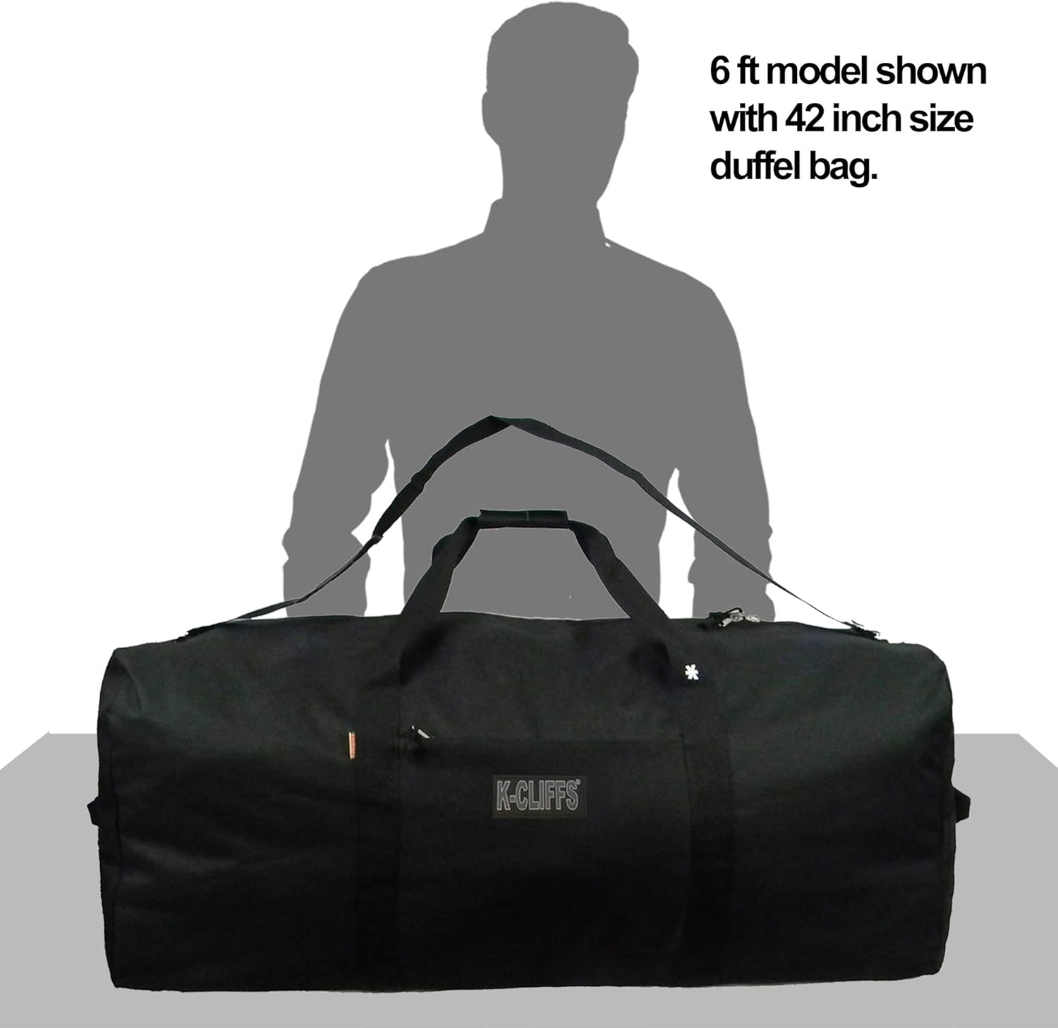 Duffel Bag, Heavy Duty Cargo Equipment Bag, 30 Inch Black, 110L, Polyester