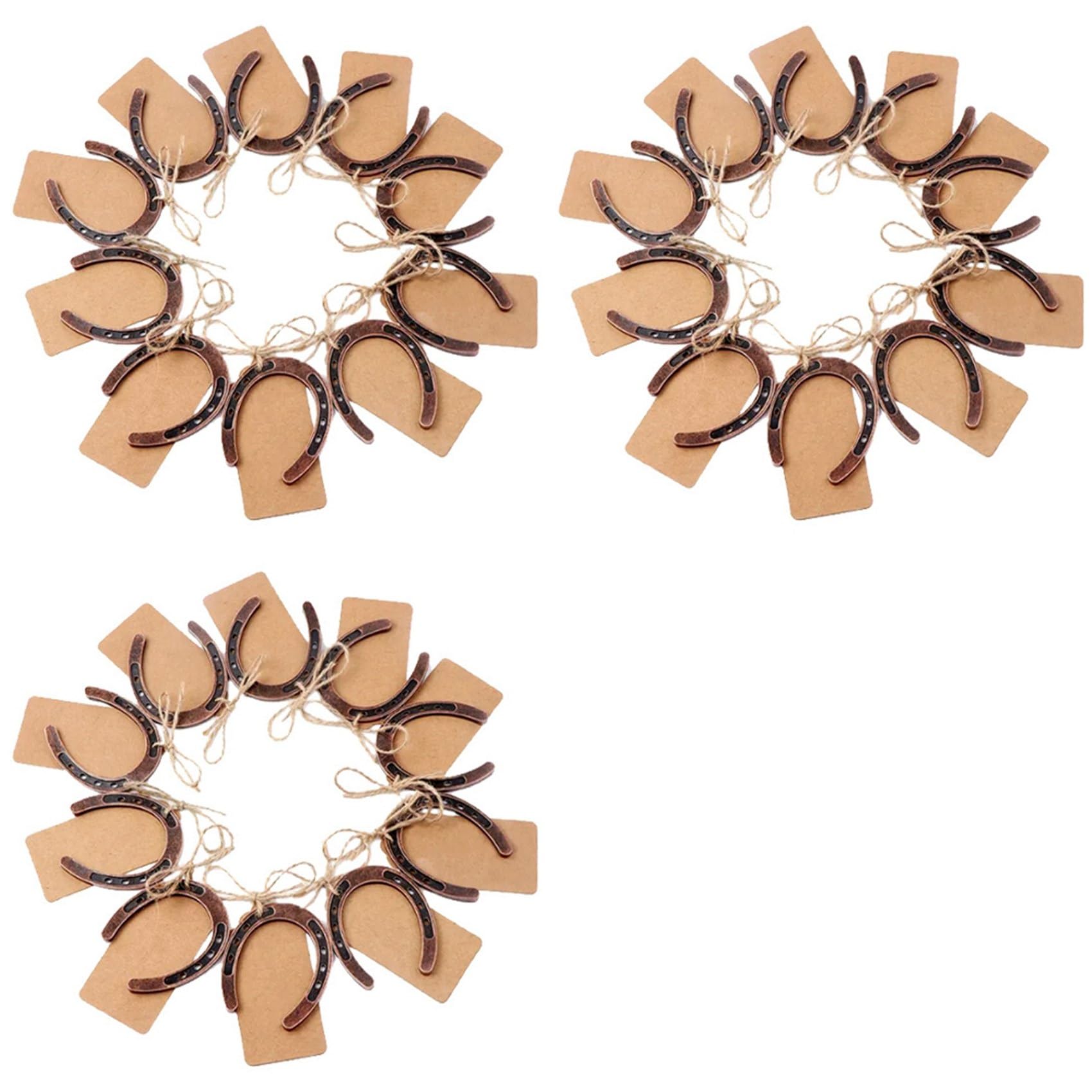 Vjsujehgy 30Pcs Good Lucky Horseshoe Card Wedding Favors with Tags Rustic Horseshoe Gifts for Vintage Wedding Party Decor
