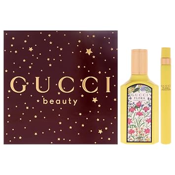 Flora Gorgeous - Orchid by Gucci for Women - 2 Pc Gift Set 1.6oz EDP Spray, 0.33oz EDP Spray Mini