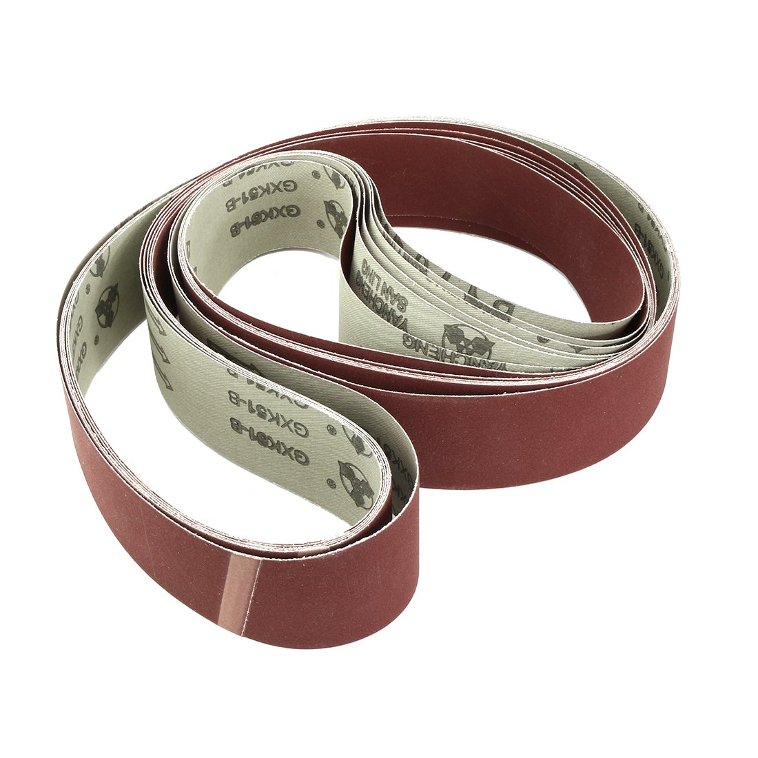 Red Label 2x72 Inch 120 Grit Aluminum Oxide Sanding Belts – 6-Pack For Metal Knife Making & Finishing