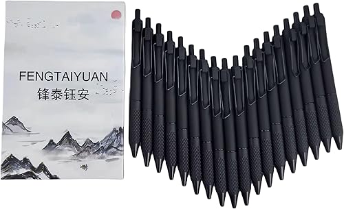 Fengtaiyuan ZYZGelB05x6 - Bolígrafos de tinta de gel, tinta negra, extrafina de 0.020 in, bolígrafos de escritura, suaves, paquete de 6 unidades