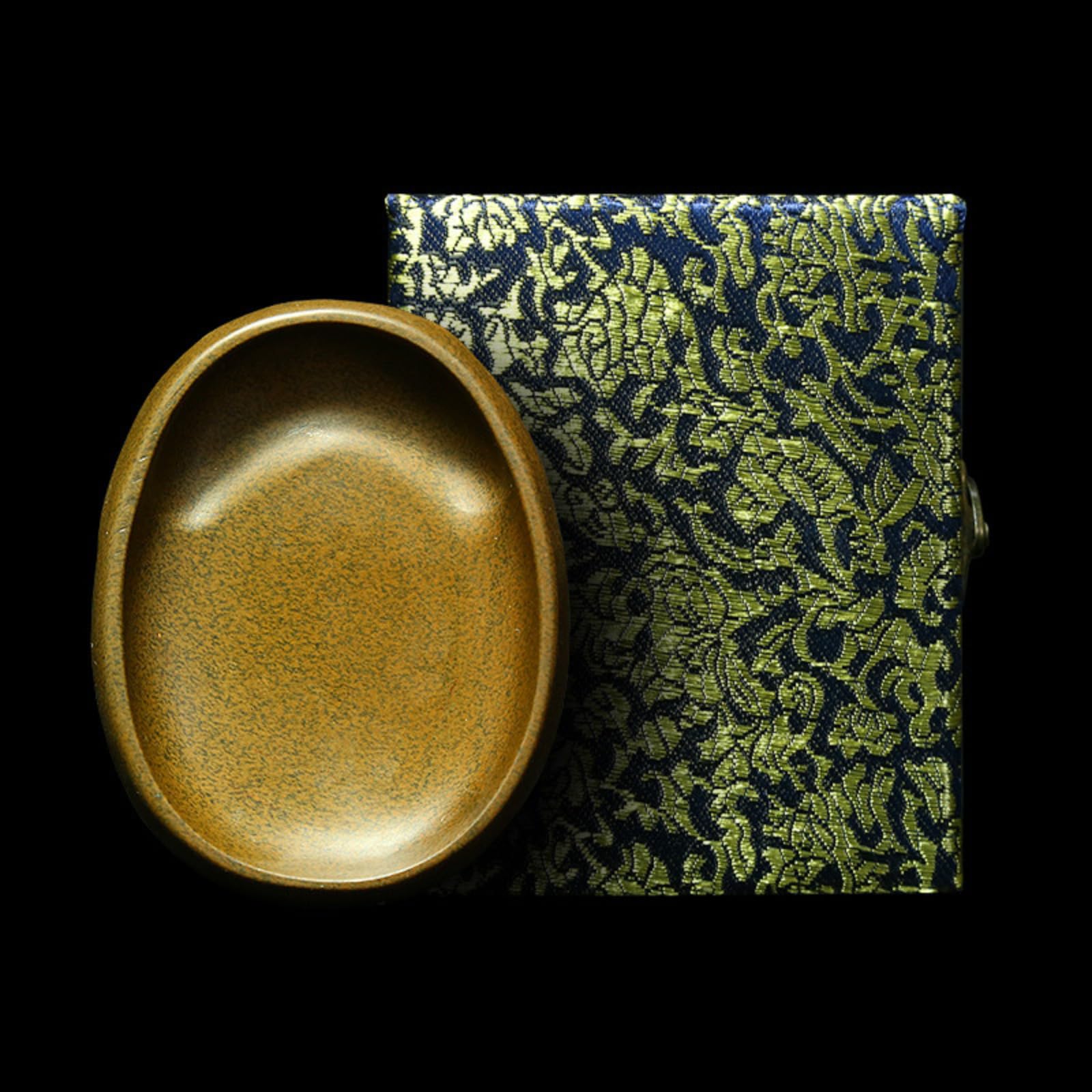 Avec coffret cadeau Pierre à encre faite à la main, 8,5 cm, fournitures de calligraphie Inkstone