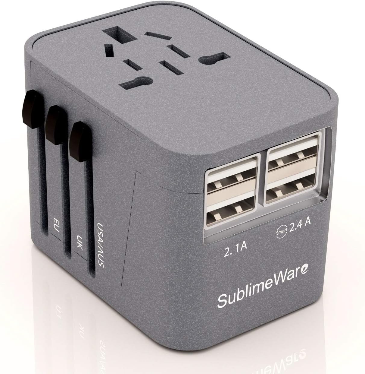 SublimeWare JY305Plus - Power Plug Adapter w/5 USB Ports (SandGrey)