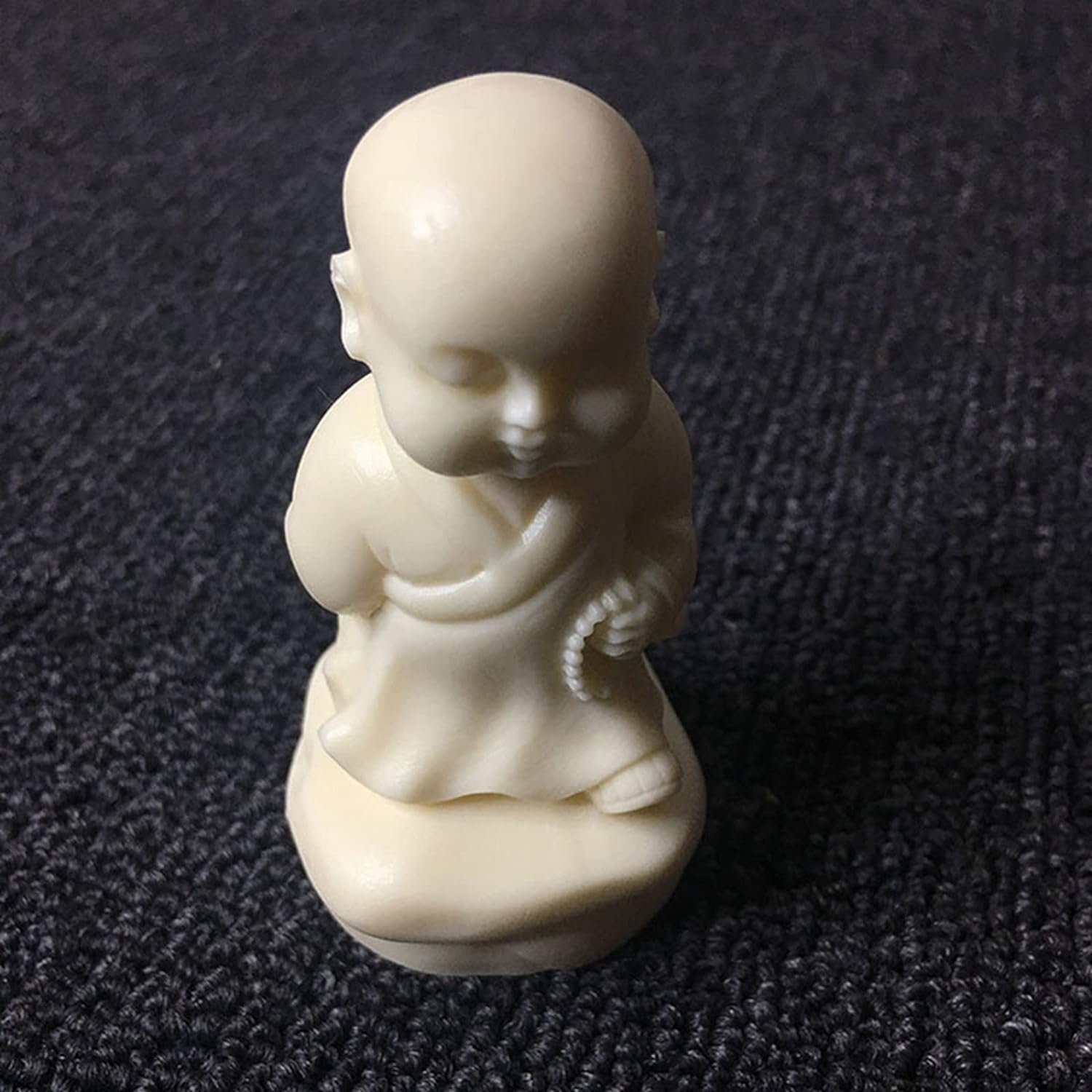 statuetka Buddy, Śliczna mała figurka mnicha Buddy ozdoba akcesoria do herbaty