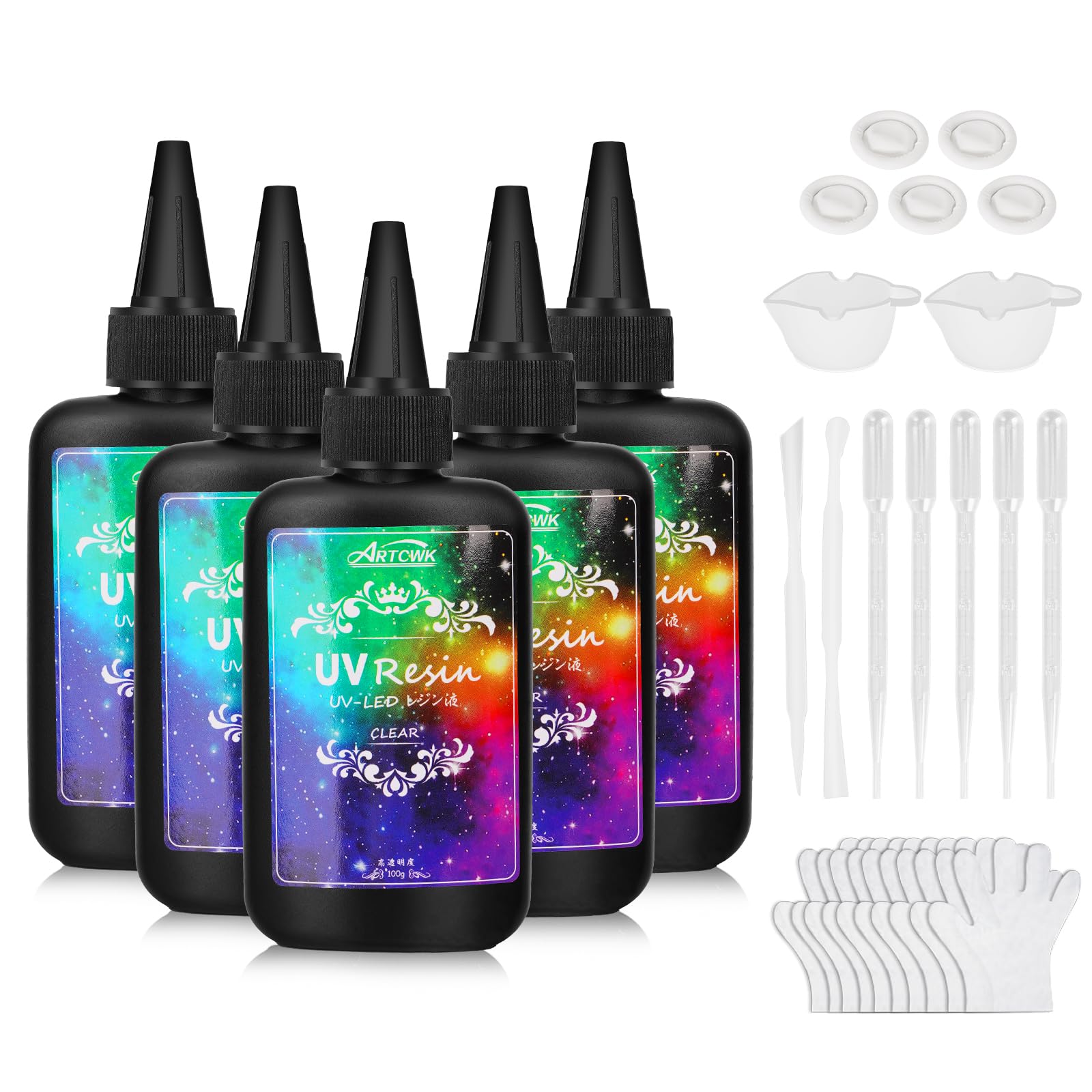 UVレジン液 500g レジン液 大容量 UV/LED対応 高い透明 低粘度 急速硬化 ハードタイプ DIY手作り装飾 低刺激 低アレルギー性 詰替用 レジン セット