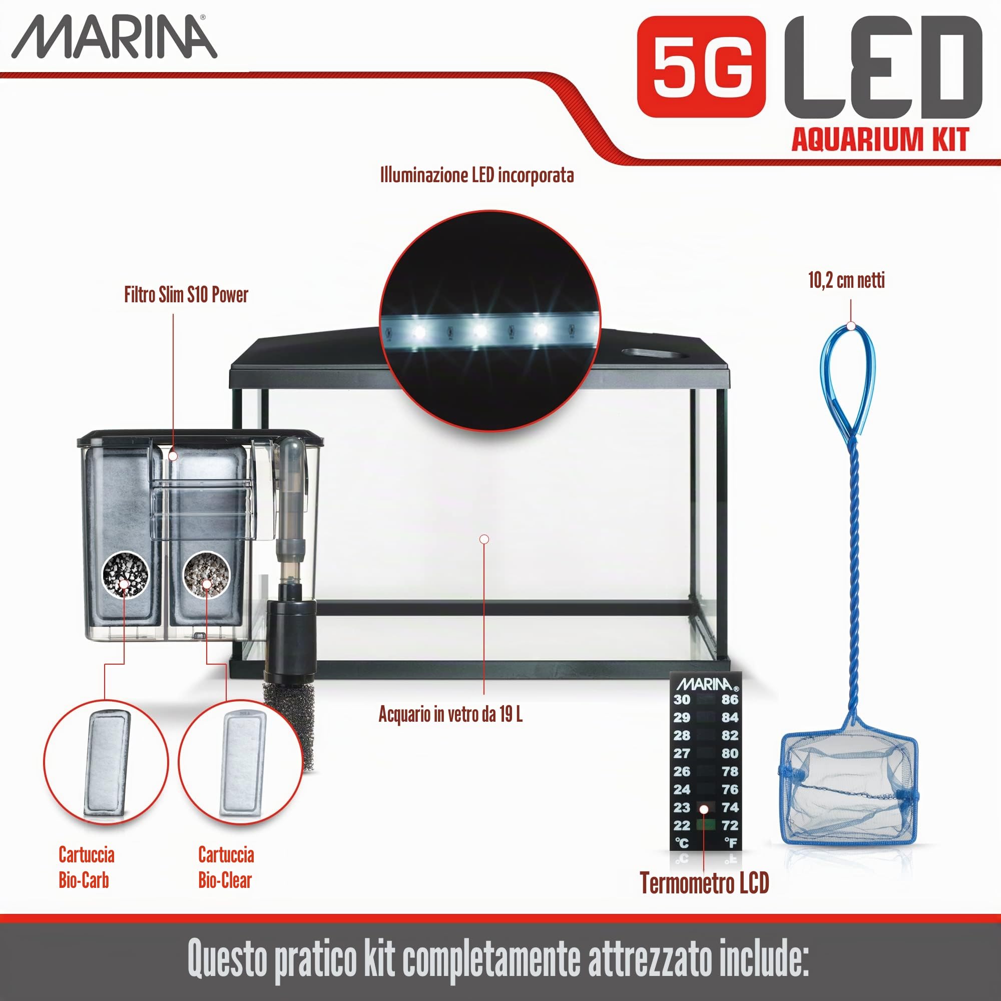 Marina Led Kit Acuario 5G 19 L