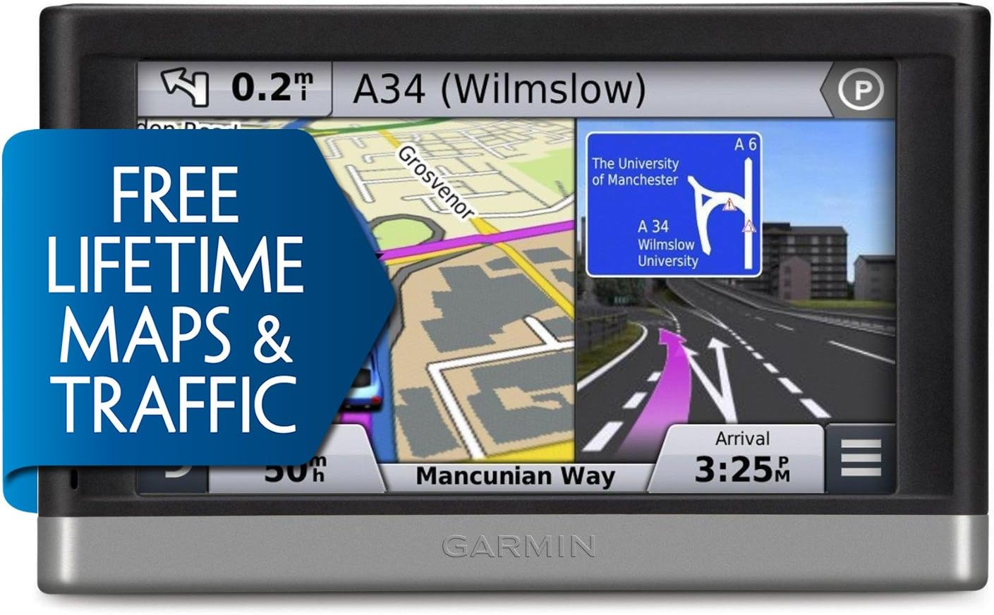 Garmin Nuvi 2598LMTHD Advanced Series 5" GPS Navigation System with Bluetooth (Renewed)