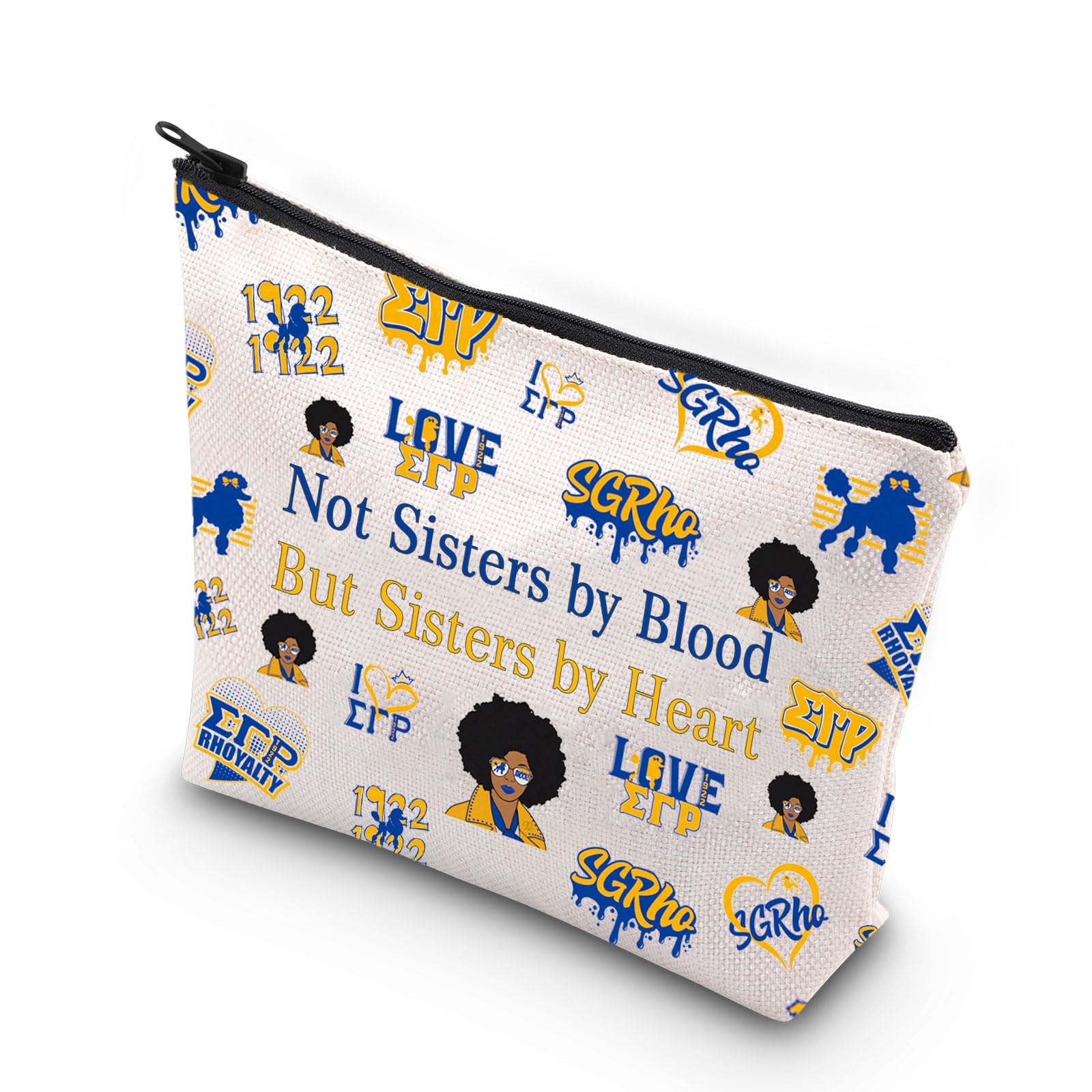 VAMSII Greek Sorority Cosmetic Bag SGR Sorority Gift Greek Letters Soror Gift SGR National Makeup Bag, E T P
