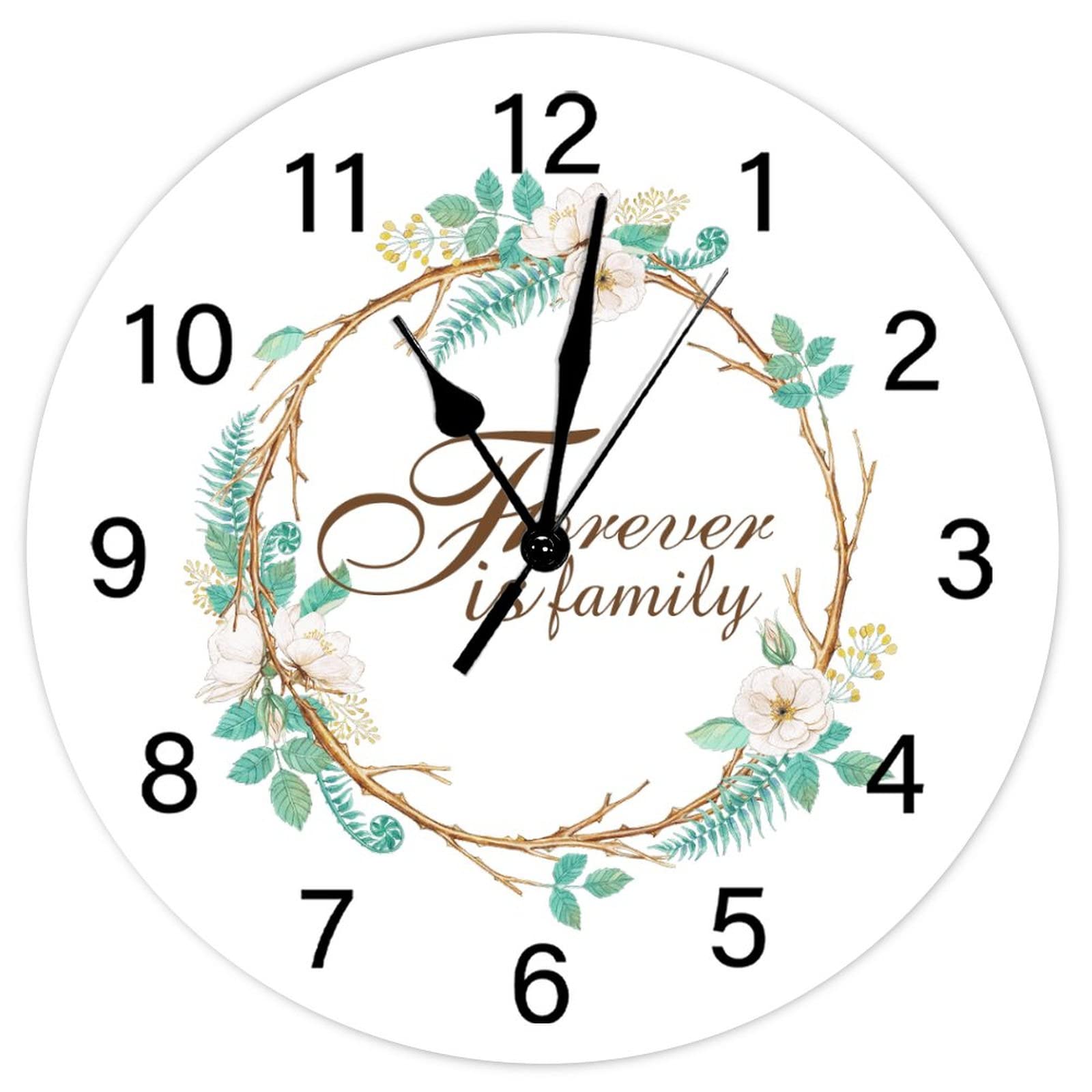 Horloge silencieuse sans tic-tac vintage pour rompre le bruit mural