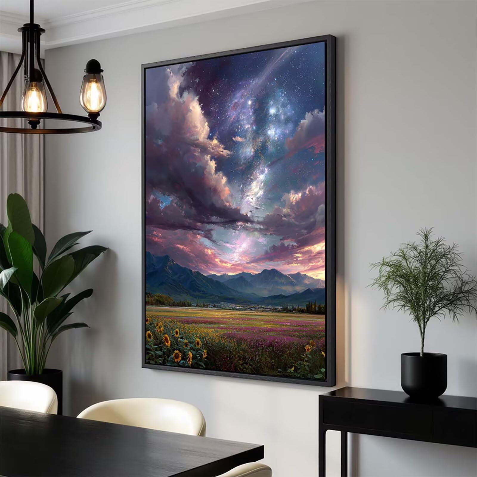 Malen Nach Zahlen Erwachsene, Blume Landschaft Paint by Numbers Malen Nach Zahlen, DIY mit Pinseln und Acrylfarben Handgemalt Ölgemälde Leinfür Geschenke und Dekoratio (100x135cm) PjY8827 N-U