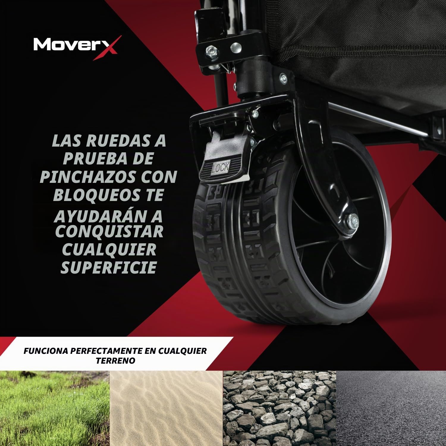 MoverX Carro de camping de 200 litros con ruedas, carro plegable con toldo, carrito de camping portátil, carrito plegable para festivales, playa, jardín, picnic, compras, pesca, ruedas anchas, mango