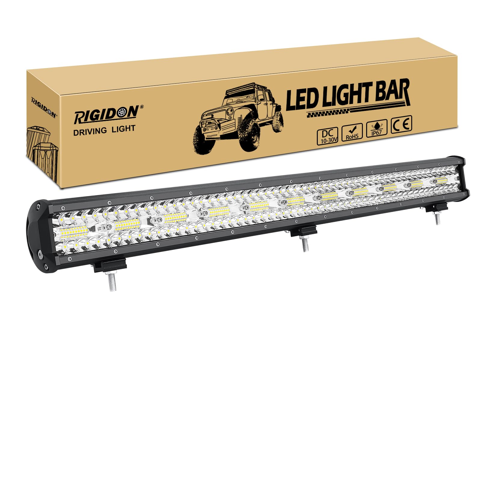 RIGIDON 130 cm led light barre, 52 pouces 675W Triple rangée 12V 24V barre d 'éclairage led, barre lumineuse led pour offroad Véhicules Voiture camions SUV ATV 4x4 tracteur, 6000K feu antibrouillard RIGIDON 130 cm led light barre, 52 pouces 675W Triple rangée 12V 24V barre d 'éclairage led, barre lumineuse led pour offroad Véhicules Voiture camions SUV ATV 4x4 tracteur, 6000K feu antibrouillard