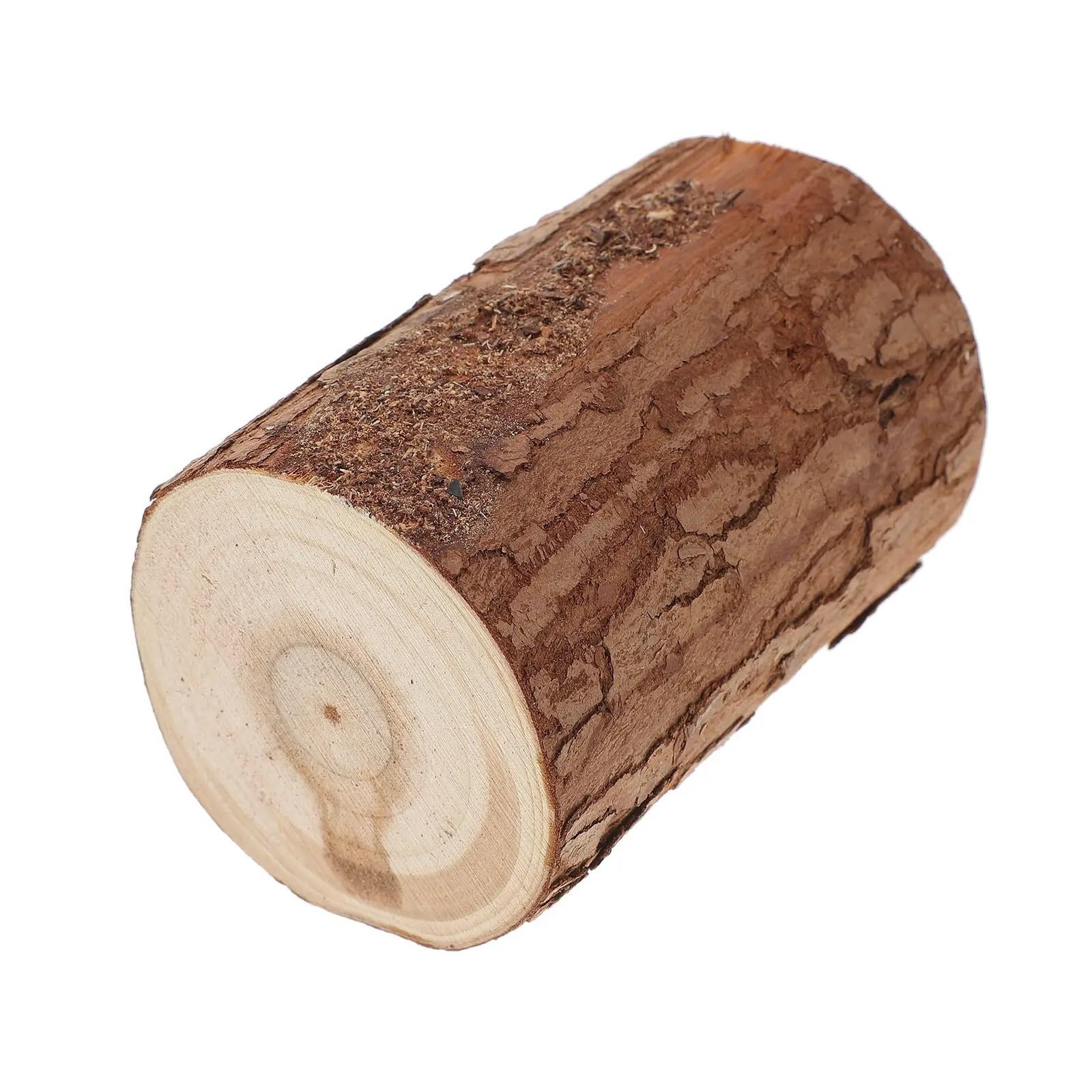 QuxetlRyz Wooden Tree Stump Decor Wooden Stump Wall Hanging Flower Decor Holder Large Size Living Room Balcony Artificial Plant Display Stand Creative Round Rack