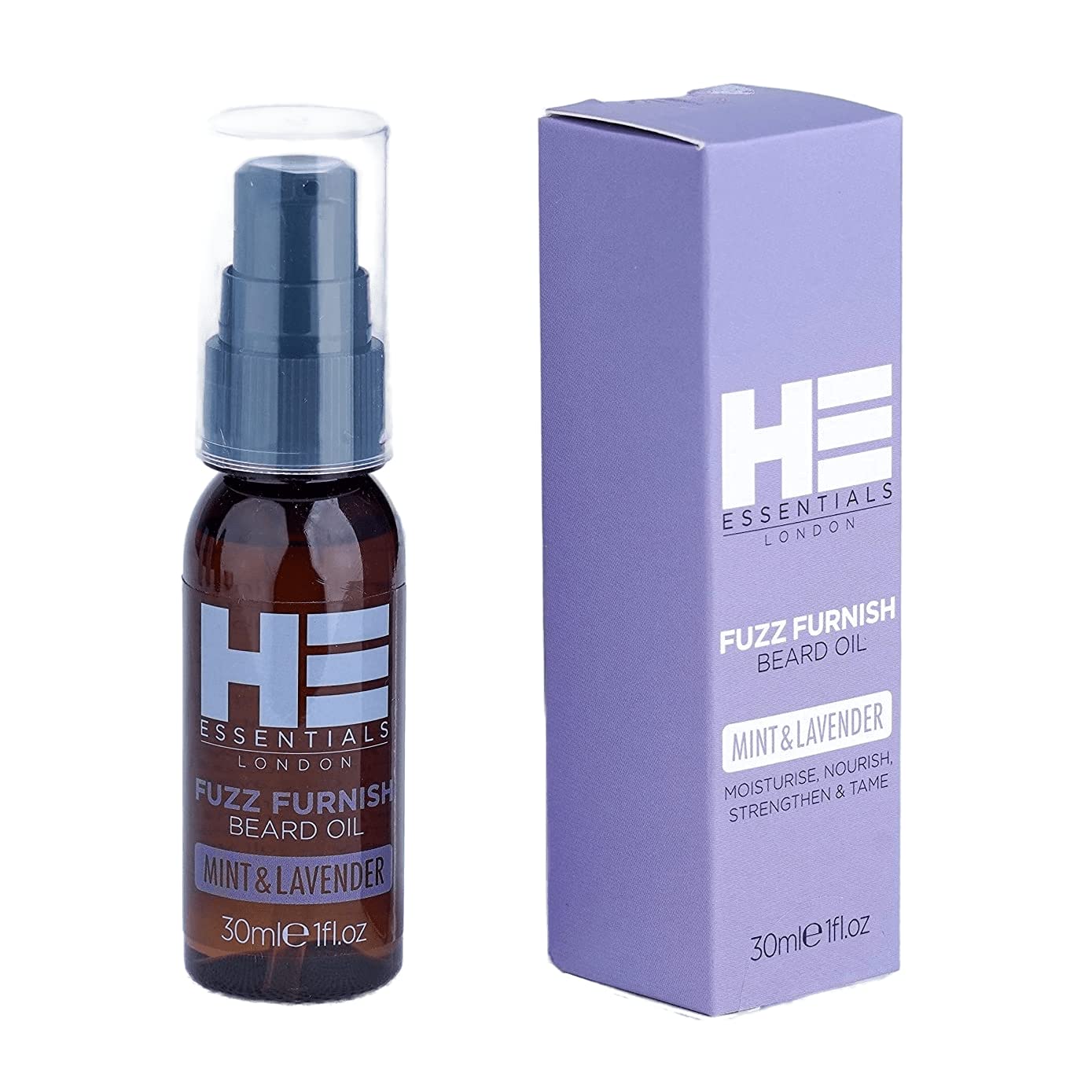 Fuzz Furnish Mint & Lavender Beard Oil | Perfect Solution for a Well-Groomed, Tamed Beard | Experience Relaxation and Rejuvenation | 30ml, Made in UK! (Mint & Lavender)