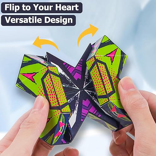 Miniatura 2 de Paquete de 3 cubos mágicos Infinity Flips, cubo Fidget Toys Frosted Deformable Escritorio Cool Puzzle Gadget para adultos niños para mantener la