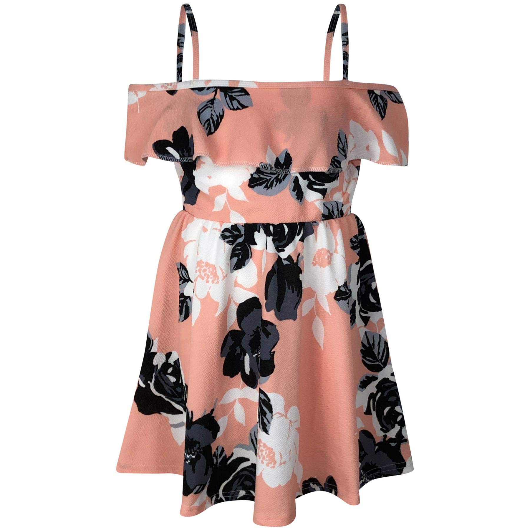 A2z 4 Kids Girls Style No 1 Skater Dress Designer's Kids Floral - Off Shoulder Dress _9-10