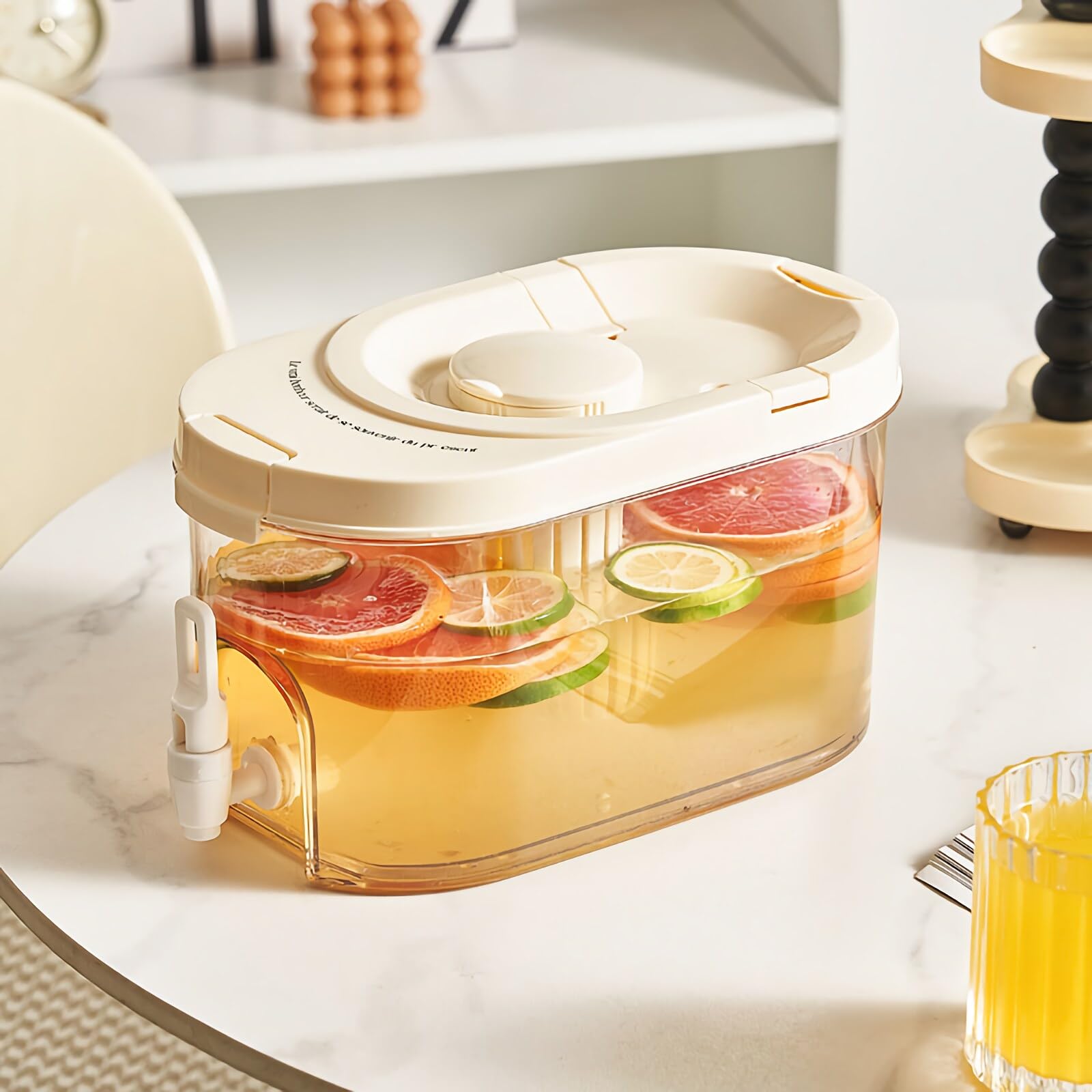 Amazon | ドリンクディスペンサー 冷水筒蛇口付き4L 大容量冷水ポット