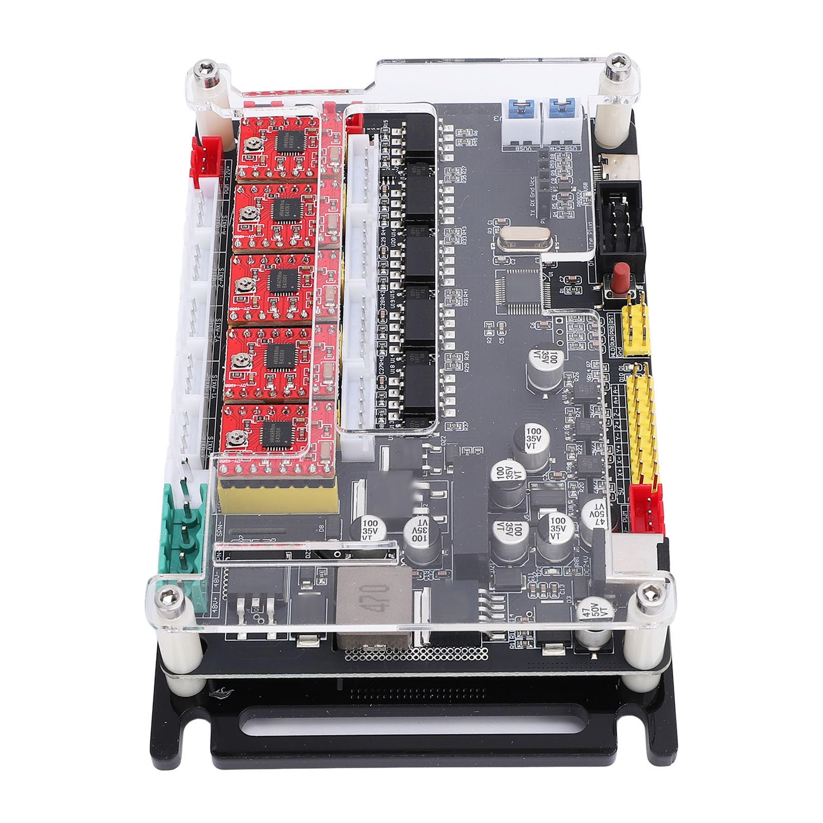 FTVOGUE 32-bitowa 4-osiowa Płyta Kontrolera CNC z Izolowanymi Obwodami Optycznymi Y Podwójny Napęd do Grawera Wrzeciona 300 W 500 W W Trybie Offline