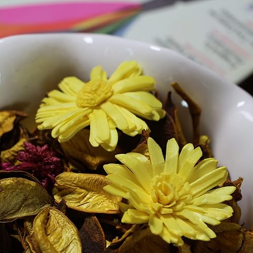 Miniatura 6 de Bolsas de popurrí amarillas, relleno de cuenco de popurrí perfumado de limón, flores secas decorativas, bolsita de fragancia para el hogar de