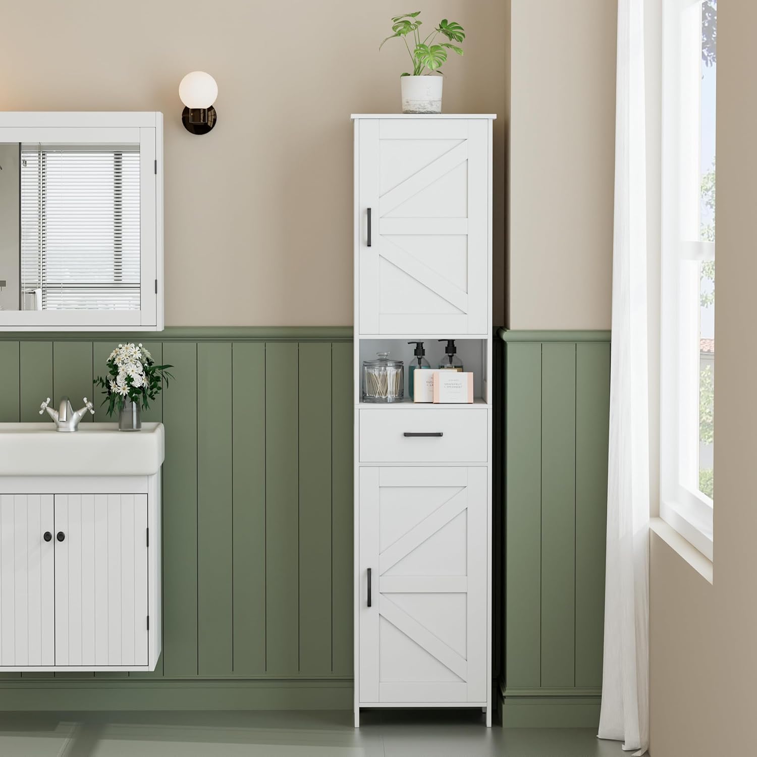 Modern Farmhouse Bathroom Storage Cabinet