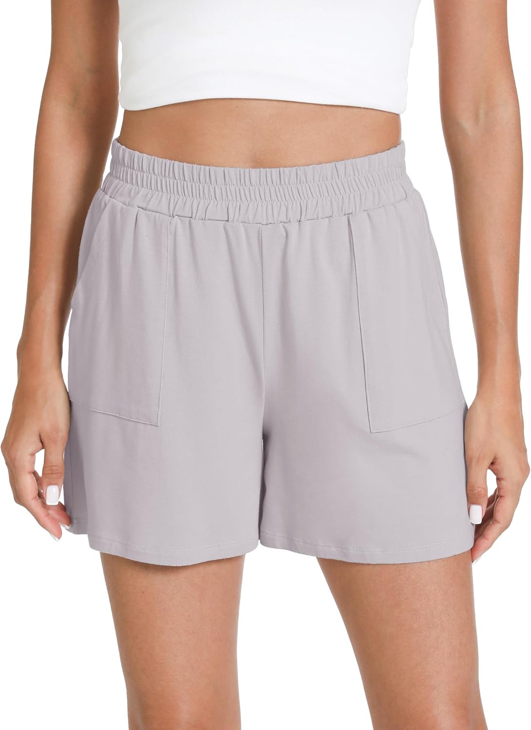 GYS Bamboo Viscose Pajama Shorts Women Soft Sleep Shorts with Pockets Comfy Lounge Shorts Pj Bottoms - Image 3