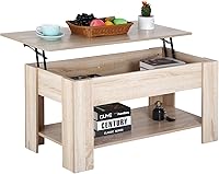 Vista 11 de PayLessHere Mesa de Centro con Tapa Elevable Mesas de Centro con Compartimento Oculto y Estante de Almacenamiento Tablero de Madera Elevable Mesa