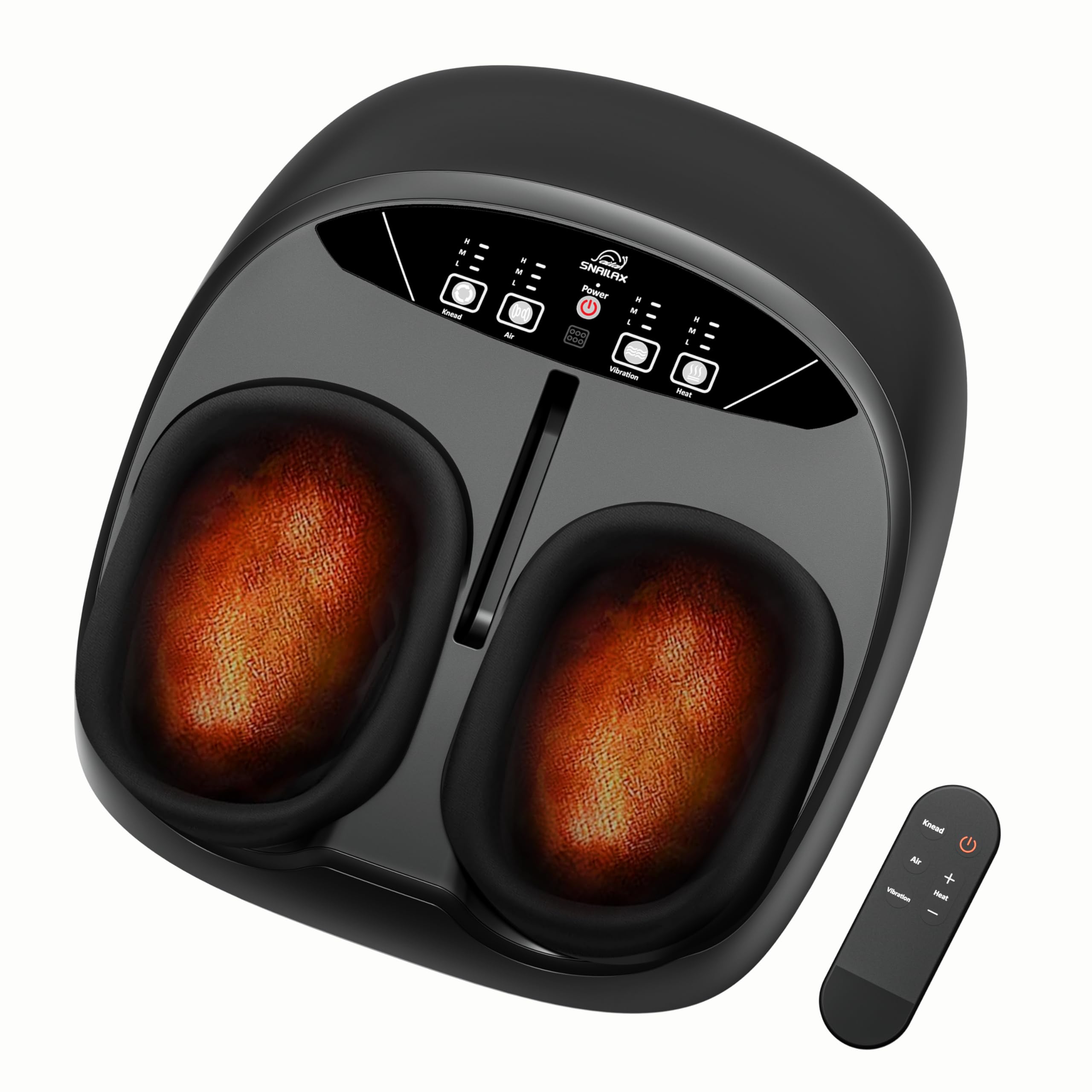 Snailax Shiatsu-Fußmassagegerät mit Wärmefunktion und Fernbedienung, elektrisches Fussmassagegerät mit Tiefenmassage, Rollmassage, Kompression und Vibration, Geschenk für Frauen und Männer