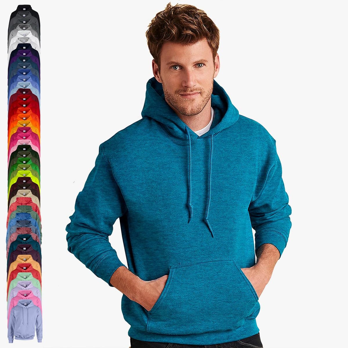 Sudadera Hombre con Capucha | Ajuste cómodo y Duradero y Elegante | Ideal para la Vida Cotidiana y el Deporte | Sudadera con Capucha Hombre | Talla S M L XL XXL 3XL 4XL 5X