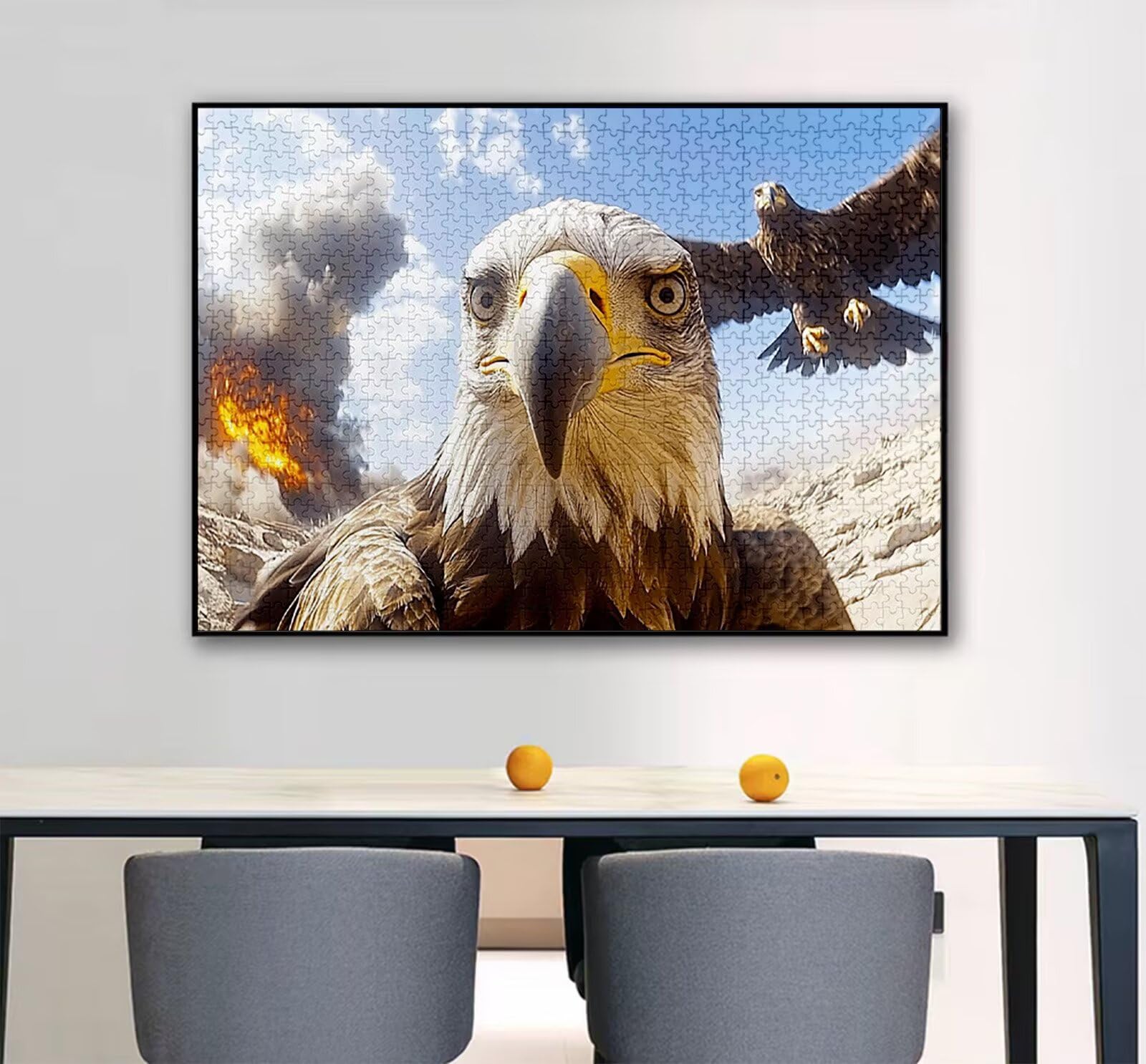 Aquila Puzzle 2000 Pezzi Grandi Dimensioni per Adulti, Puzzle Animale Motivo Progettazione con Compact Box e Poster Incluso per Home Room Wall Decor, Regalo Donna Men, Legna Jigsaw 100x70cm, Model455