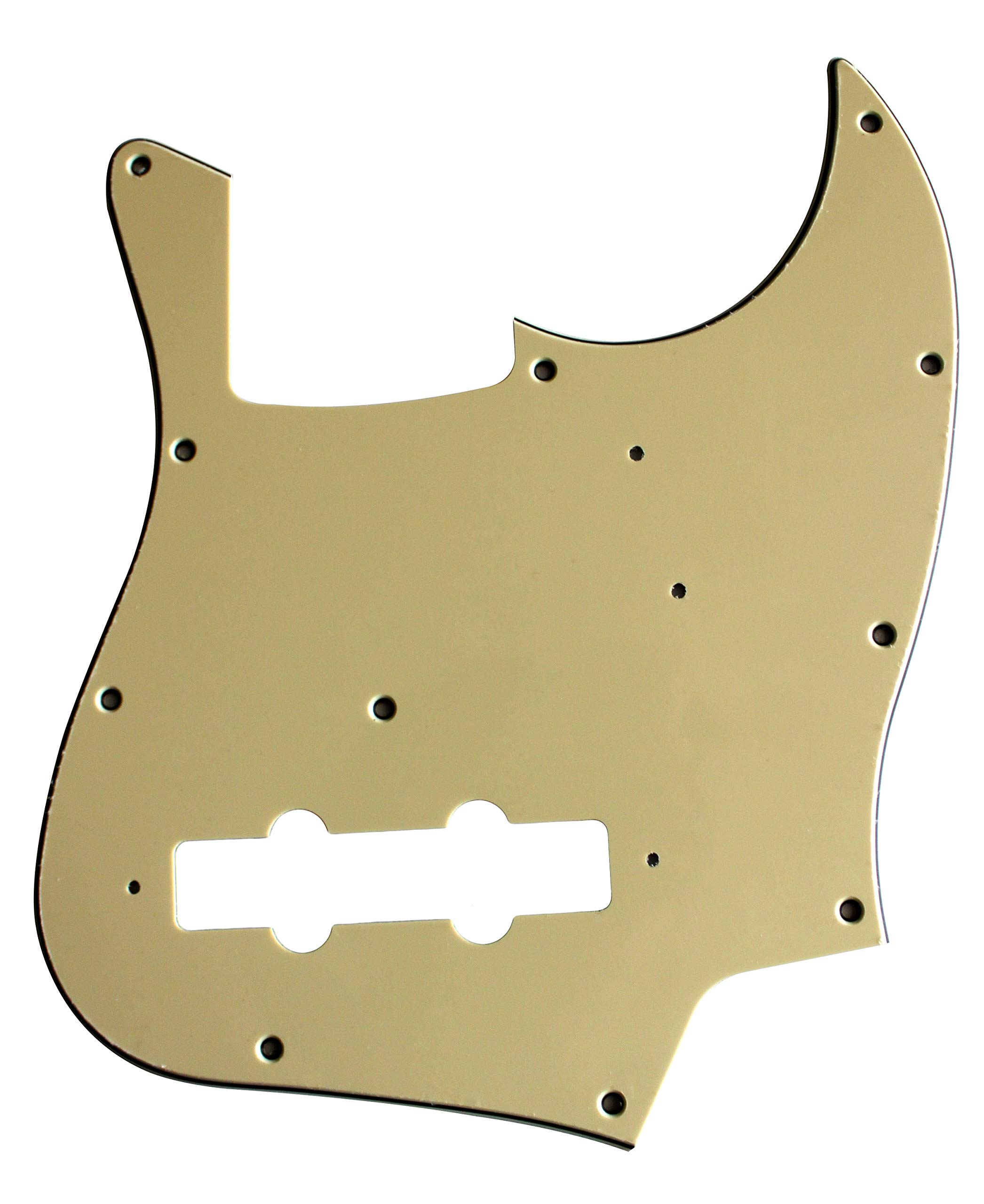 Guitar Parts For Fender Japan Jazz Bass Guitar Pickguard (3 Ply Vintage Yellow)