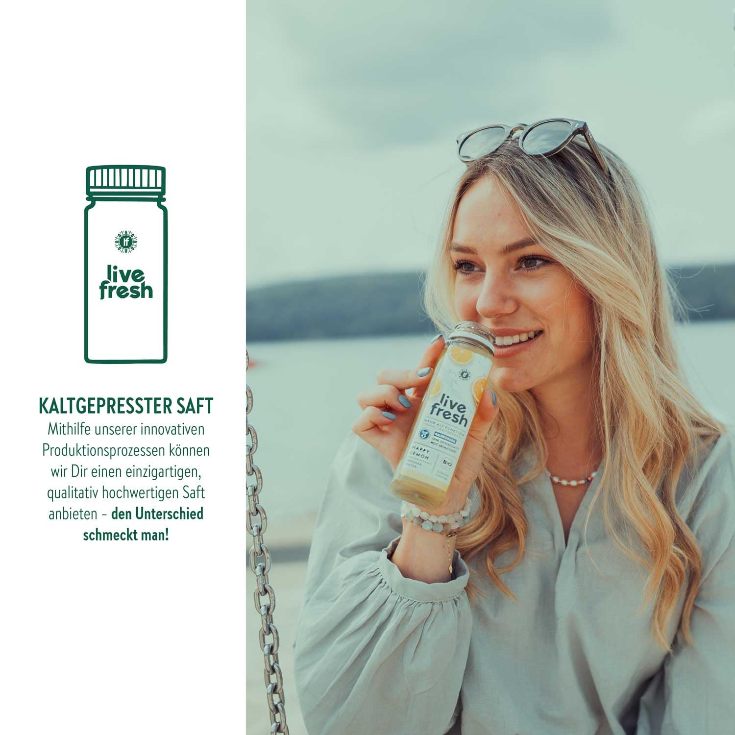 LiveFresh Vitamin C Saft 6x250ml mit Spirulinapulver Vegane Fruchtsäfte ohne Zuckerzusatz