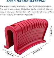 Vista 2 de 2 pares de soportes de silicona para mango de sartén caliente, fundas para mango de sartén caliente, funda de agarre para olla, mango de hierro