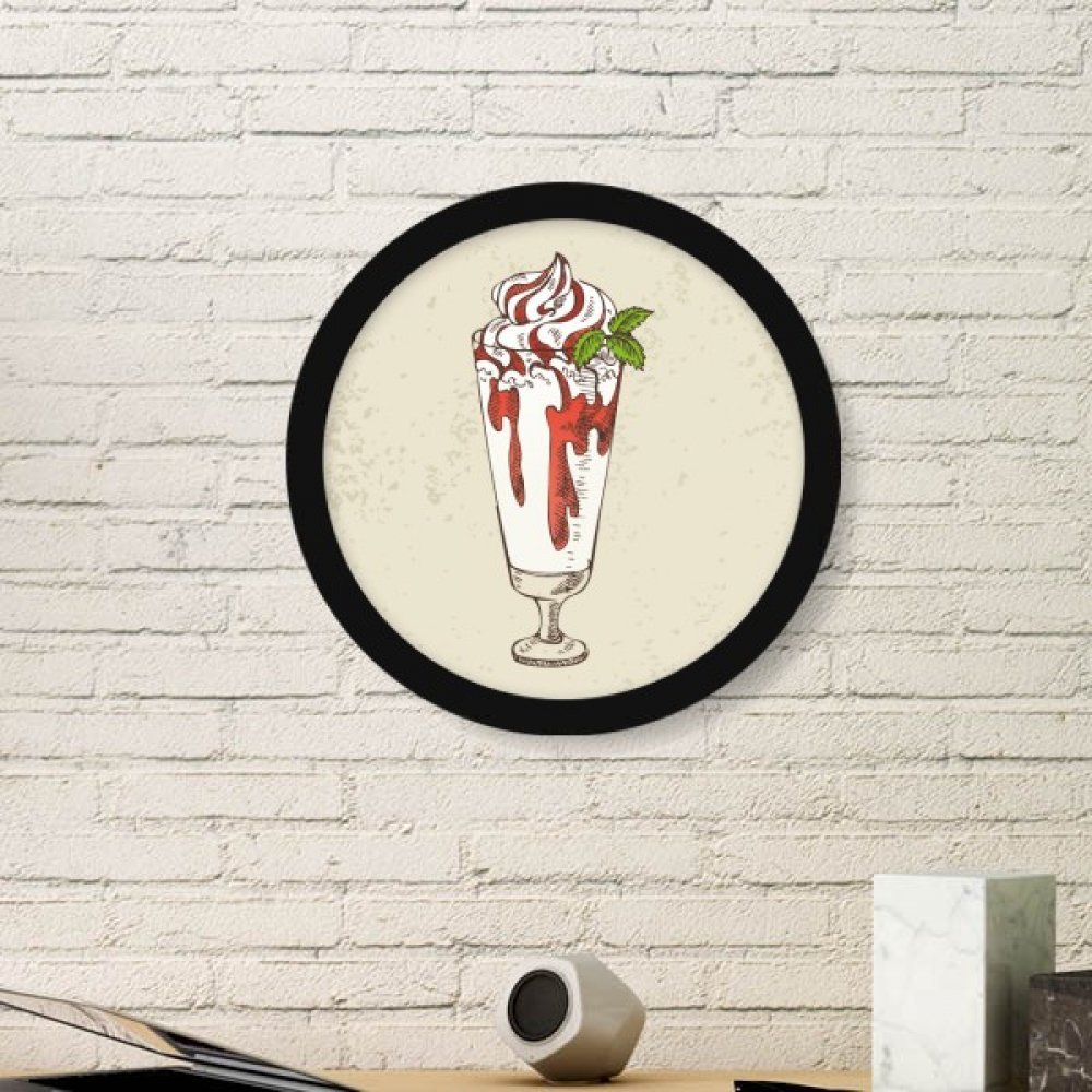 Cadre photo rond en bois noir peinture rouge blanc pour rompre la monotonie des murs