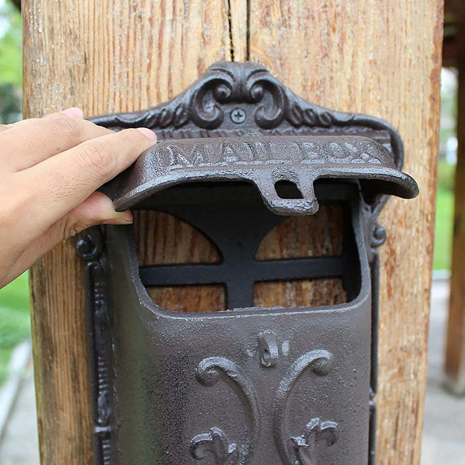 Briefkästen zur Wandmontage, Vorschlagskasten, Briefkasten, Beschwerdekasten, Briefkasten zur Wandmontage, Briefkasten mit großem Fassungsvermögen, rostfreier Metallbriefkasten aus Gusseisen