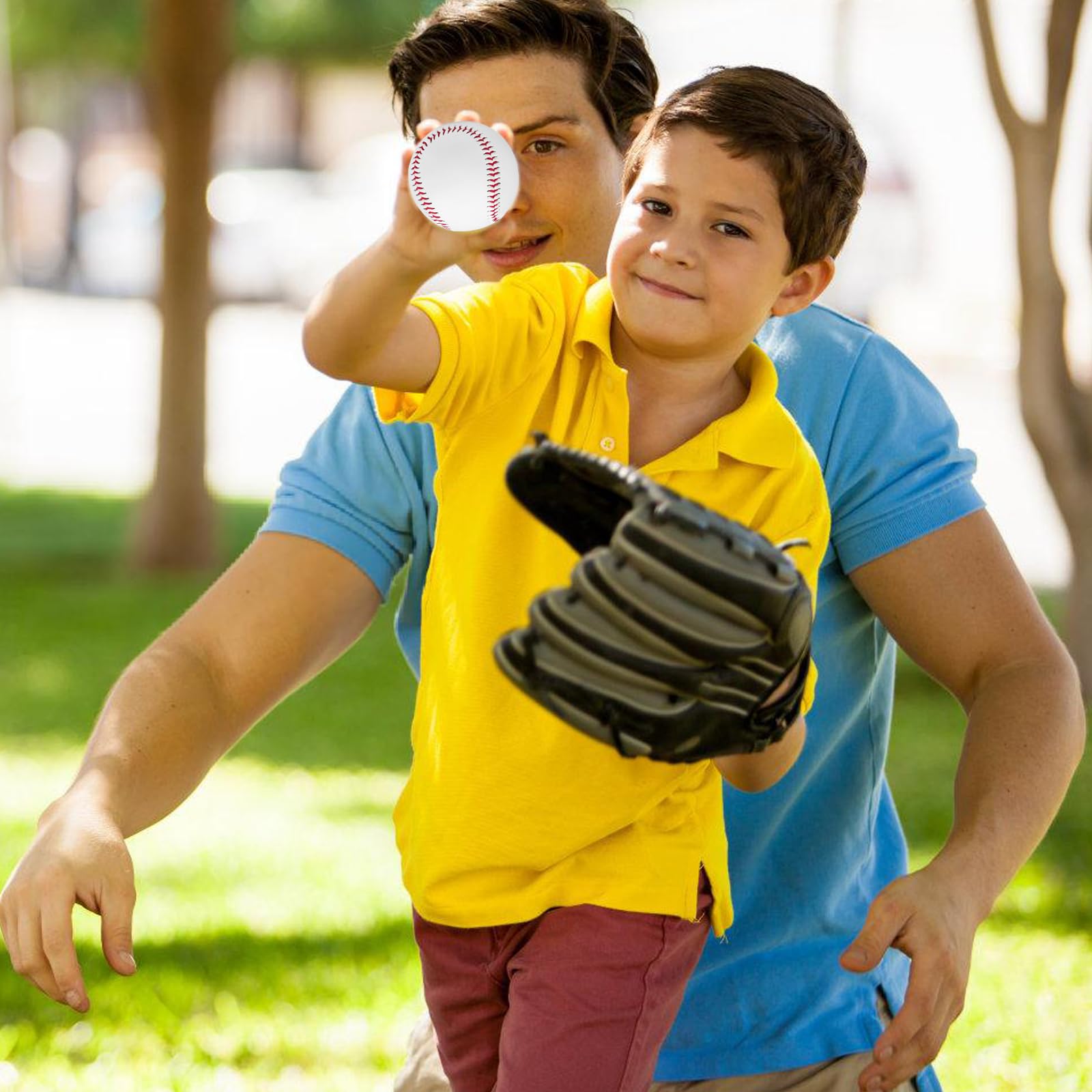 SPORWAY 6 Pezzi Palle da Baseball: 9" Pollici Fatti a Mano, Cucite a Mano, Morbide/Dure, per Allenamento Esercizio