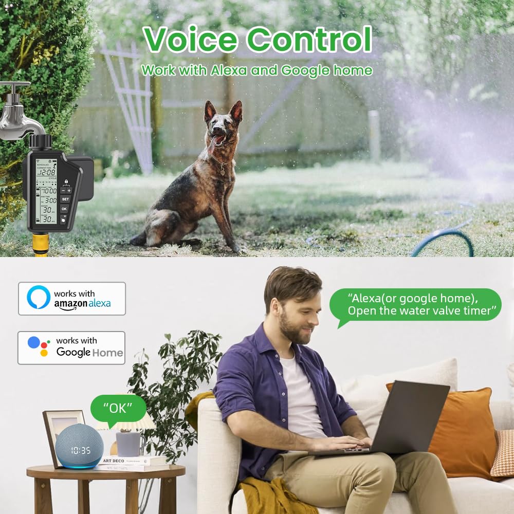 MIUCDA Minuteur Intelligent Programmateur Arrosage Automatique Connecté