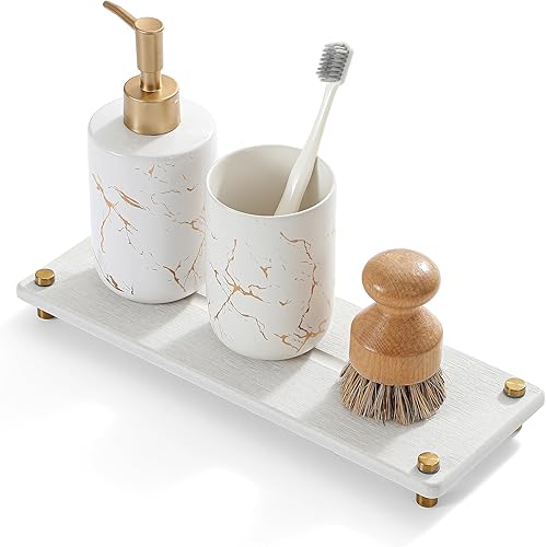 Miniatura 14 de Bandeja organizadora para fregadero de cocina, bandeja organizadora de fregadero de cocina, bandeja de encimera de baño de diatomita, tapete de