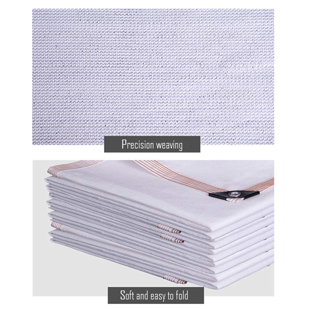 AGYH Malla De Sombreo Blanca, Borde Engrosado con Arandela, Toldo, Balcón, Piscina, Cubierta, Rejilla, Toldo(Size:Los 4x6m)