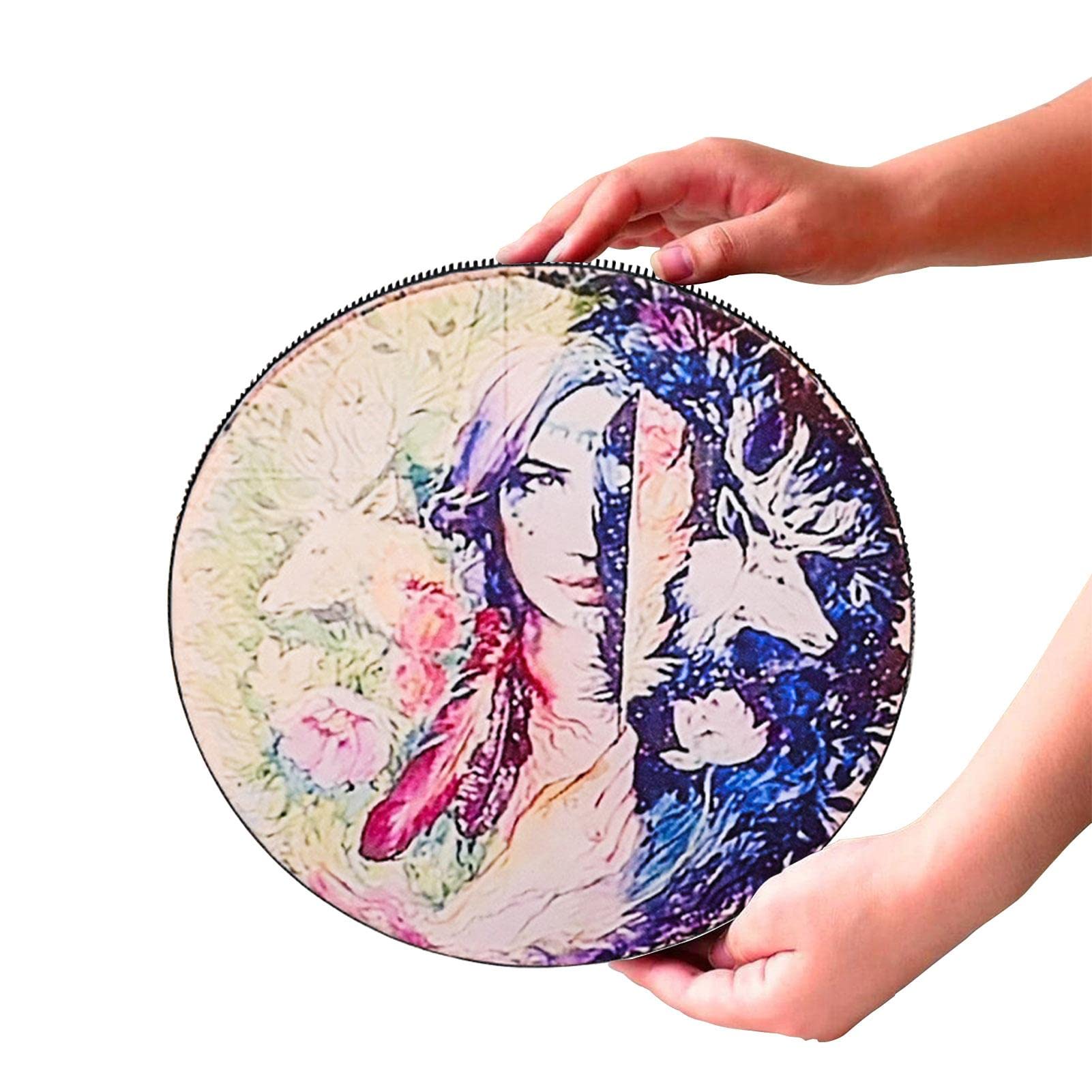 Schamane Trommel,Spirituelle Musik Trommel mit Schläger - Sound Healing Tool, Symbol der sibirischen Trommel Spirit Music Abbto