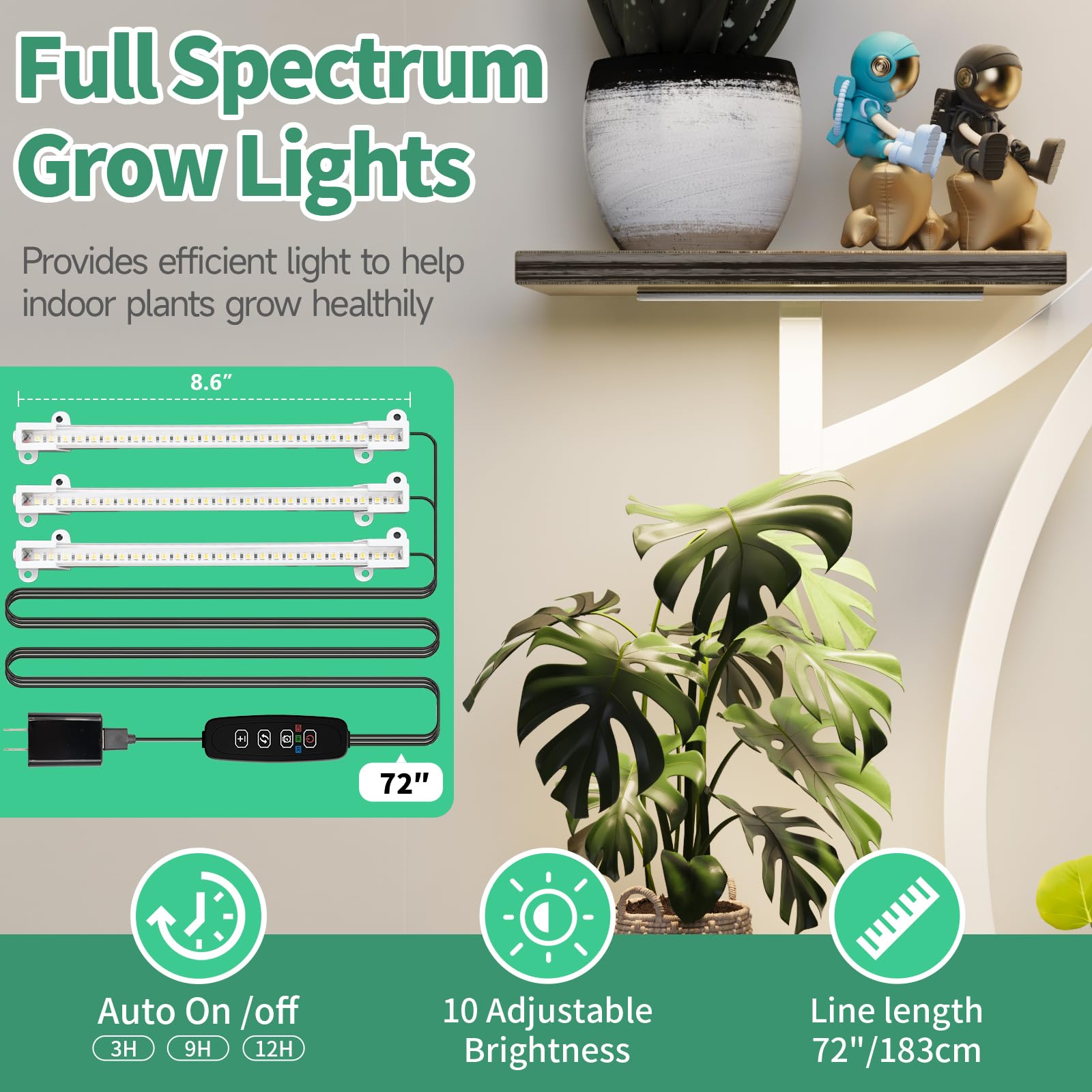 Stylish Plant Shelf with Tray, 64×40cm Stylish Plant Shelf with Tray, 64×40cm